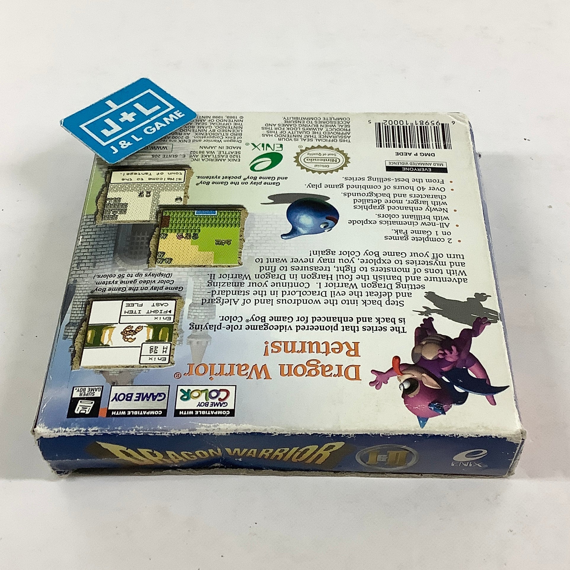 Dragon Warrior I & II - (GBC) Game Boy Color [Pre-Owned] Video Games Enix Corporation