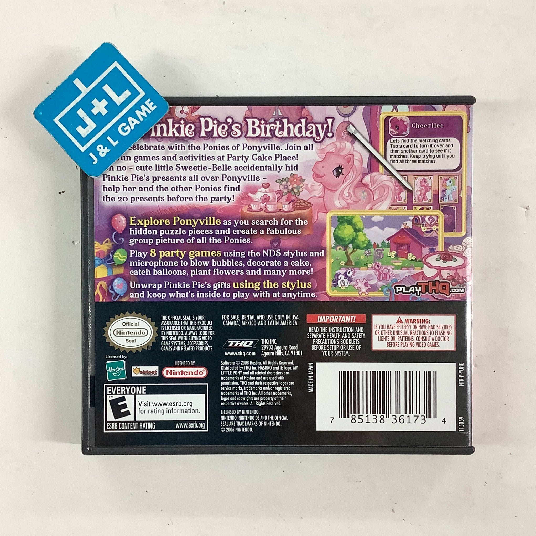 My Little Pony: Pinkie Pie's Party - (NDS) Nintendo DS [Pre-Owned] Video Games THQ