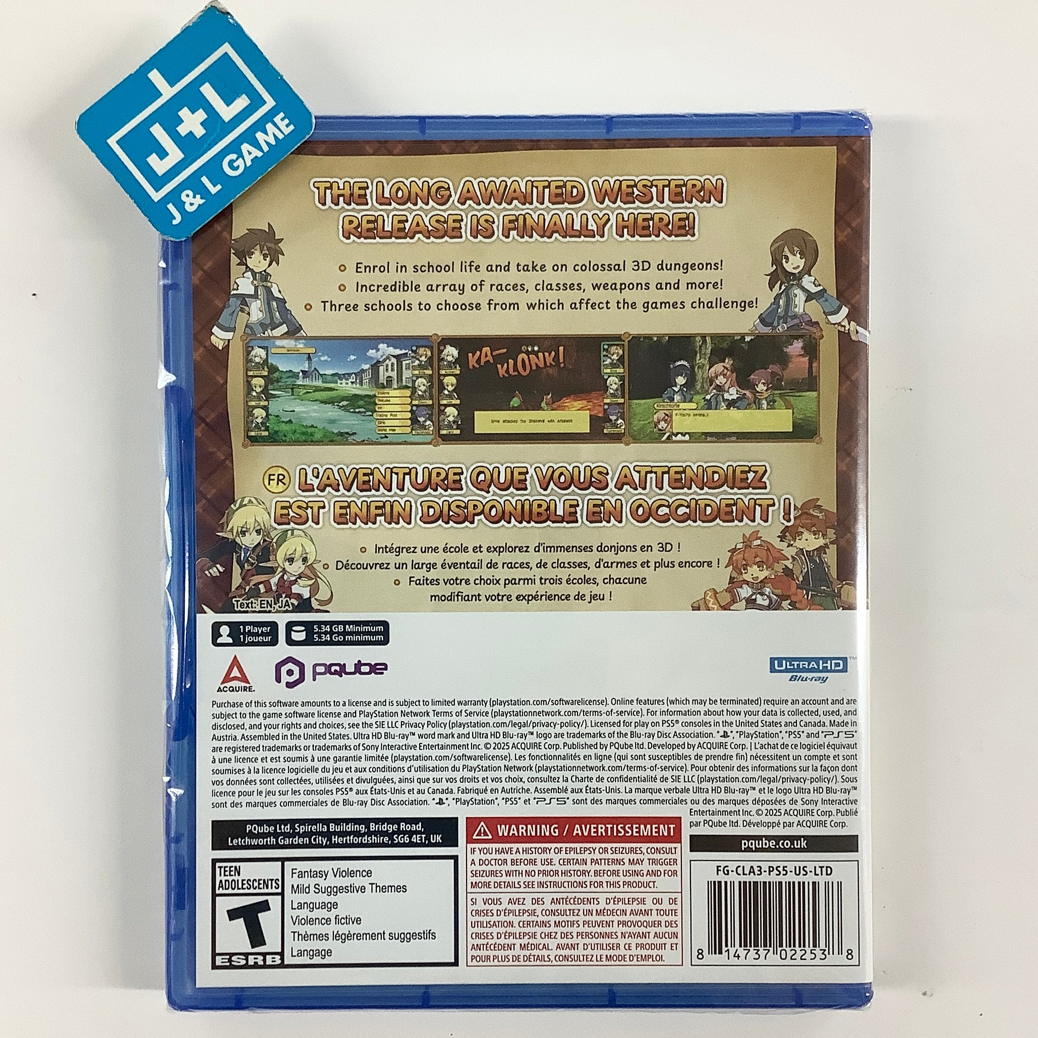 Class of Heroes 3: Remaster - (PS5) Playstation 5 Video Games PQube