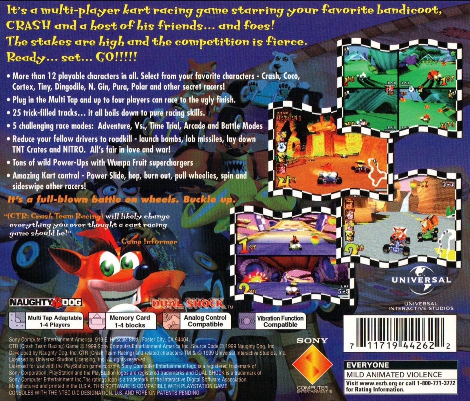 CTR Crash Team Racing (Greatest Hits) - (PS1) PlayStation 1 Video Games SCEA