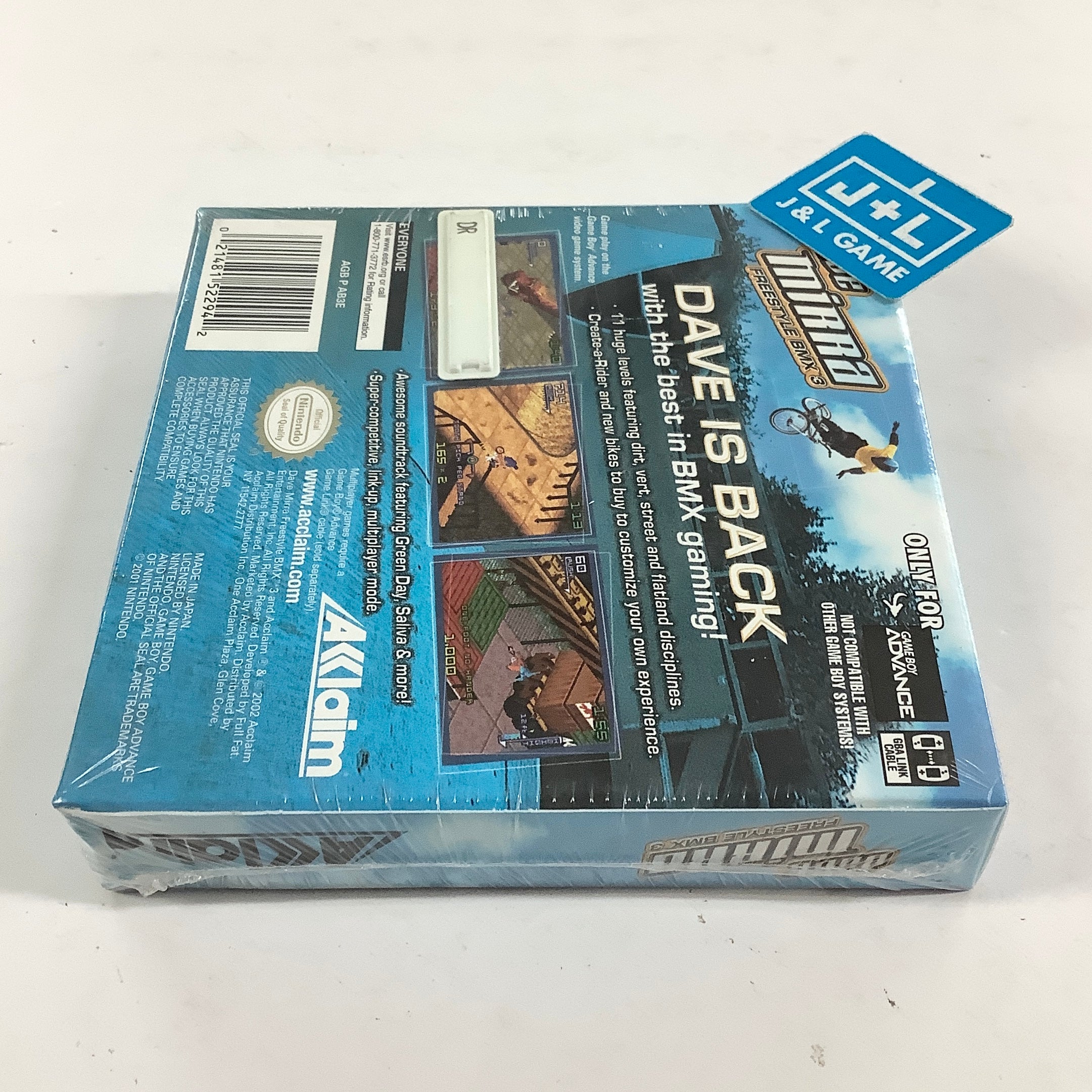 Dave Mirra Freestyle BMX 3 - (GBA) Game Boy Advance Video Games Acclaim