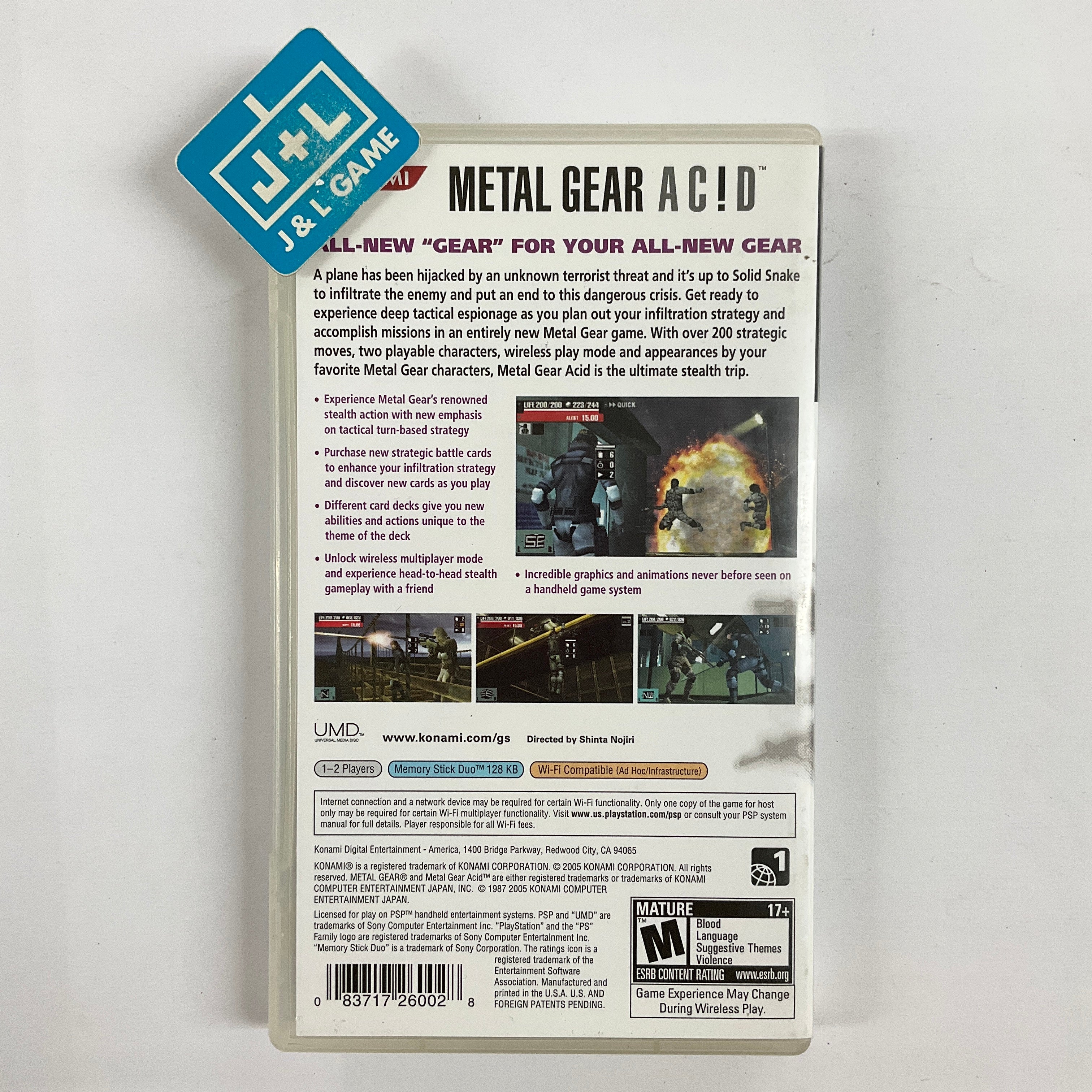 Lot 6 Metal Gear Solid PSP Sony Ops Plus Peace Walker Acid Bande Set