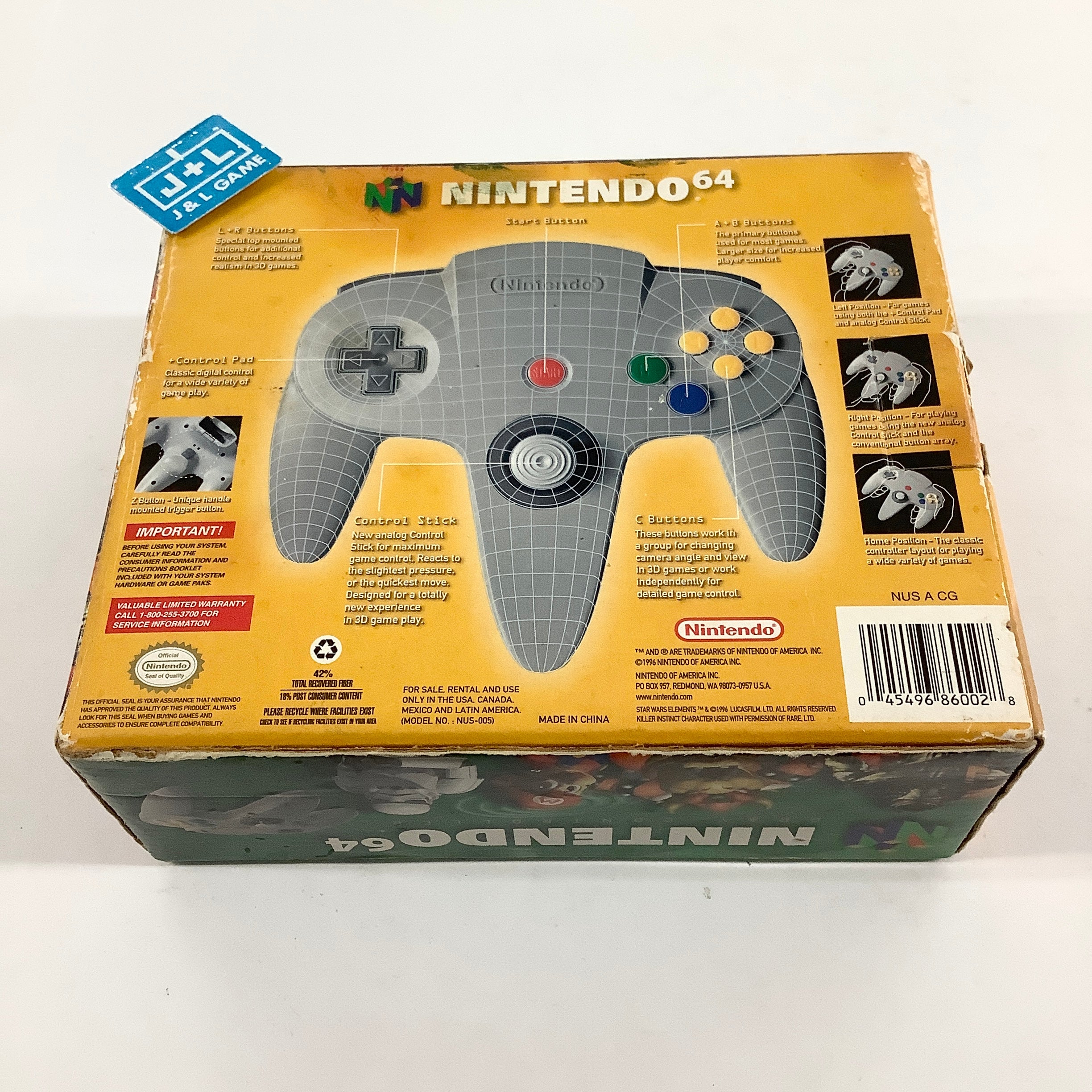Nintendo 64 Controller (Gray) - (N64) Nintendo 64 [Pre-Owned] Accessories Nintendo