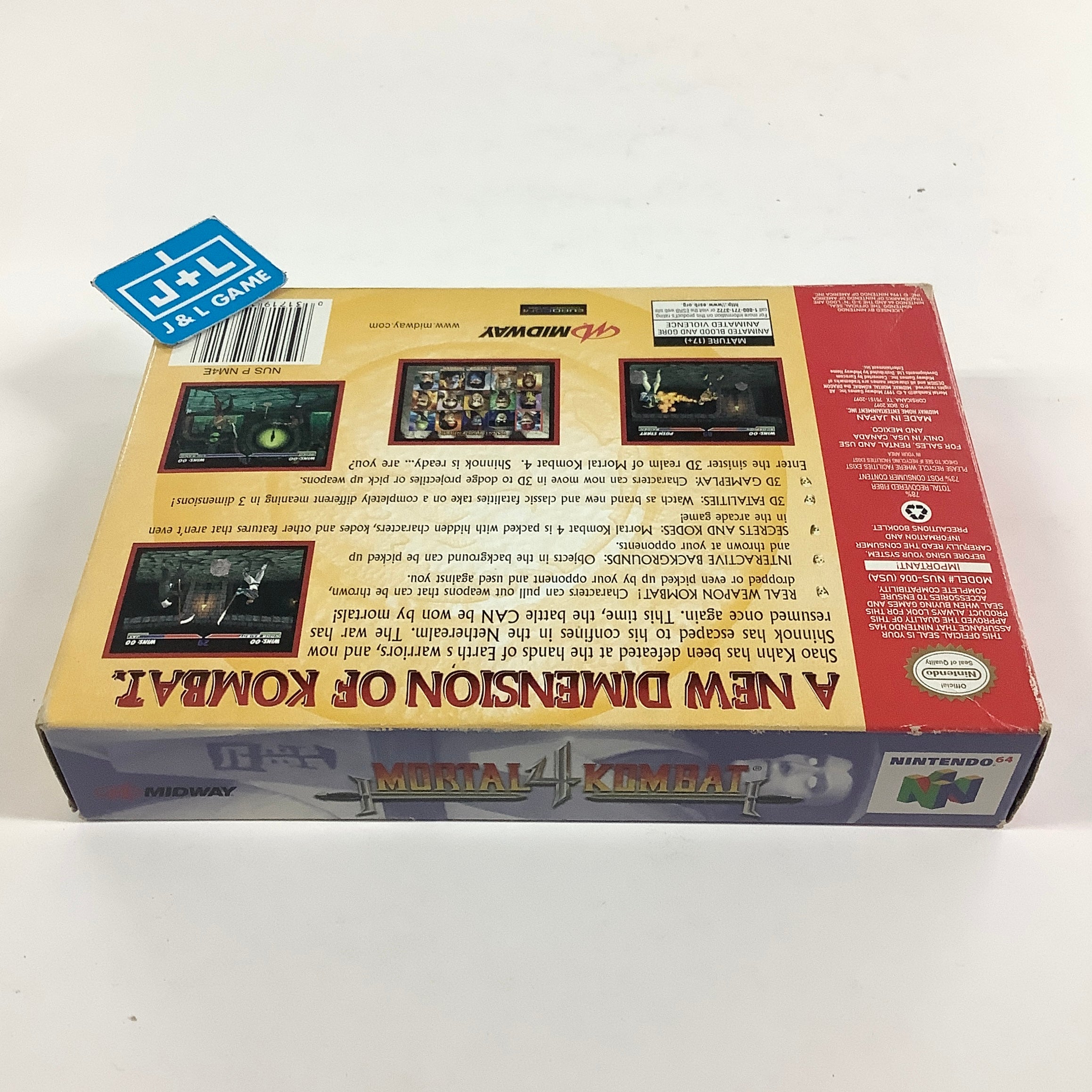 Mortal Kombat 4 - (N64) Nintendo 64 [Pre-Owned] Video Games Midway