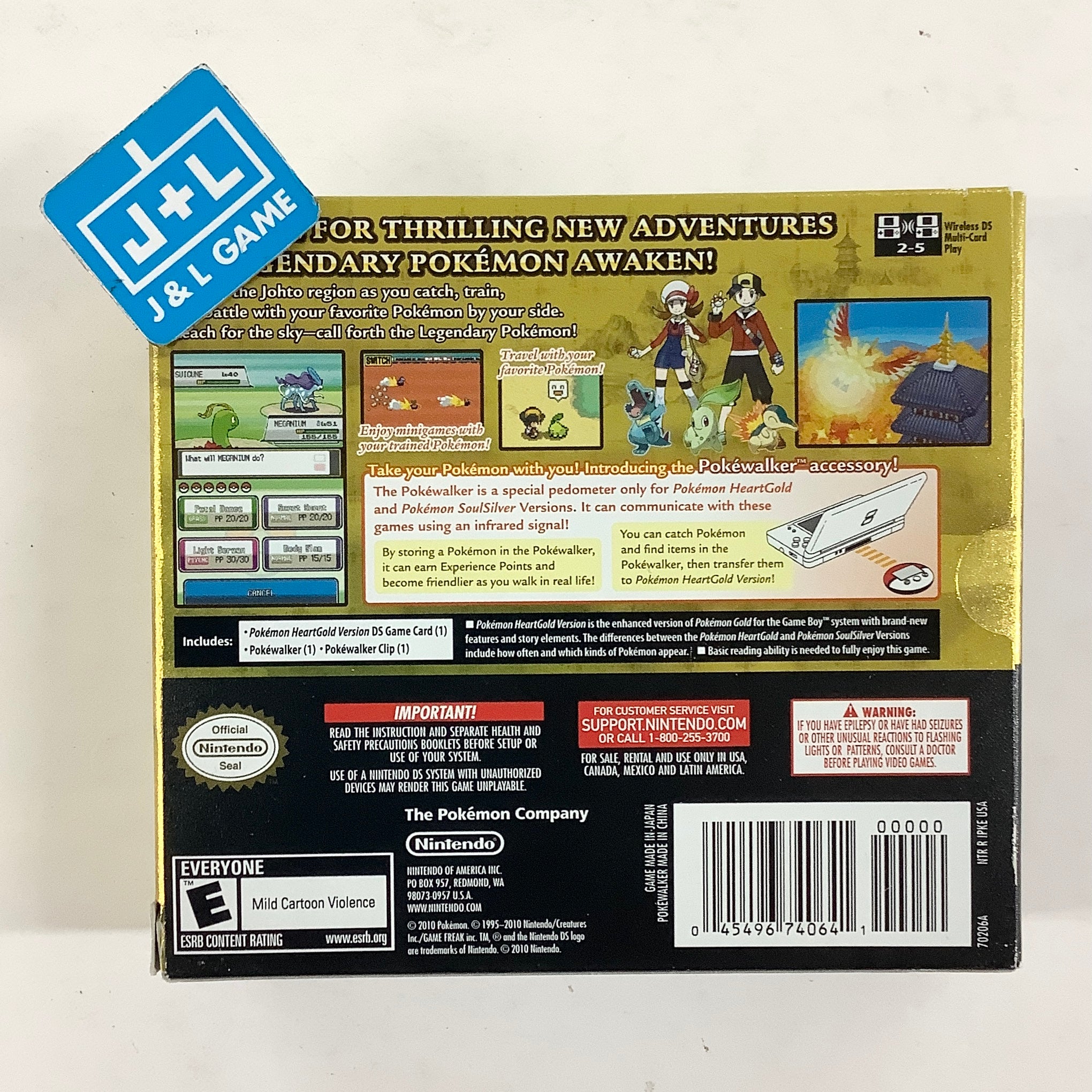 Pokemon HeartGold Version (w/ Pokewalker) - (NDS) Nintendo DS [Pre-Owned] Video Games Nintendo