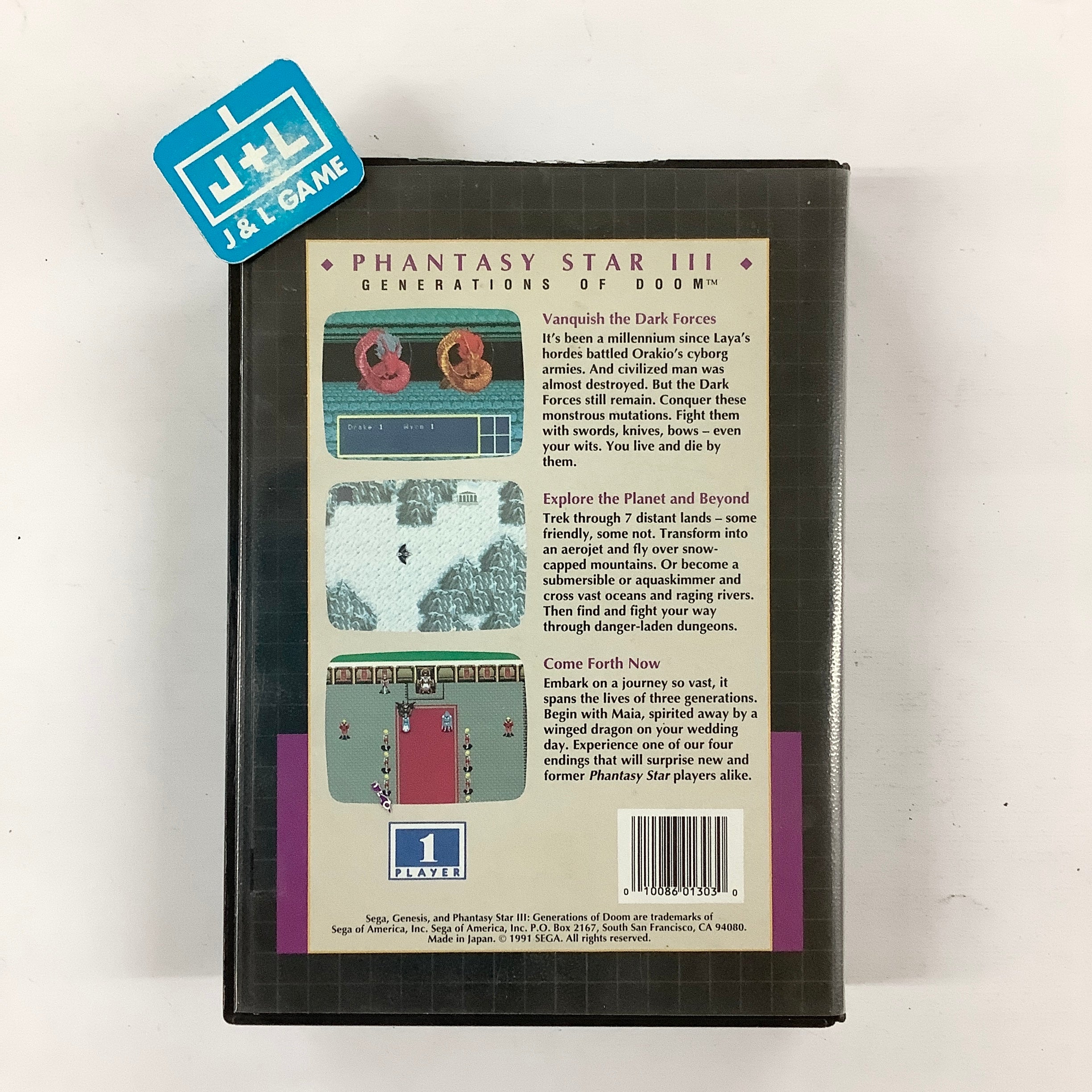 Phantasy Star III: Generations of Doom - (SG) SEGA Genesis [Pre-Owned] Video Games Sega   