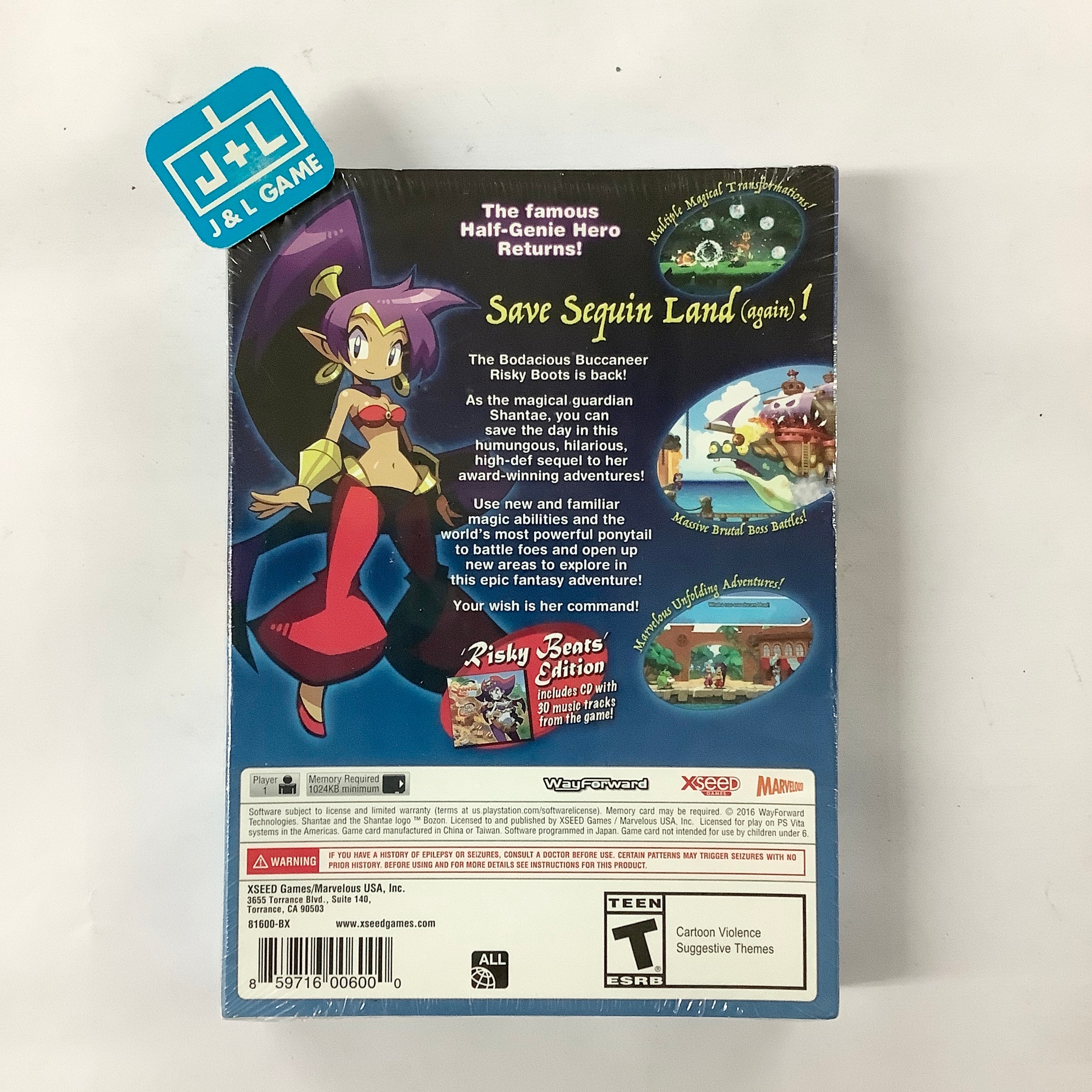 Shantae: Half-Genie Hero (Risky Beats Edition) - (PSV) PlayStation Vita Video Games XSEED Games   