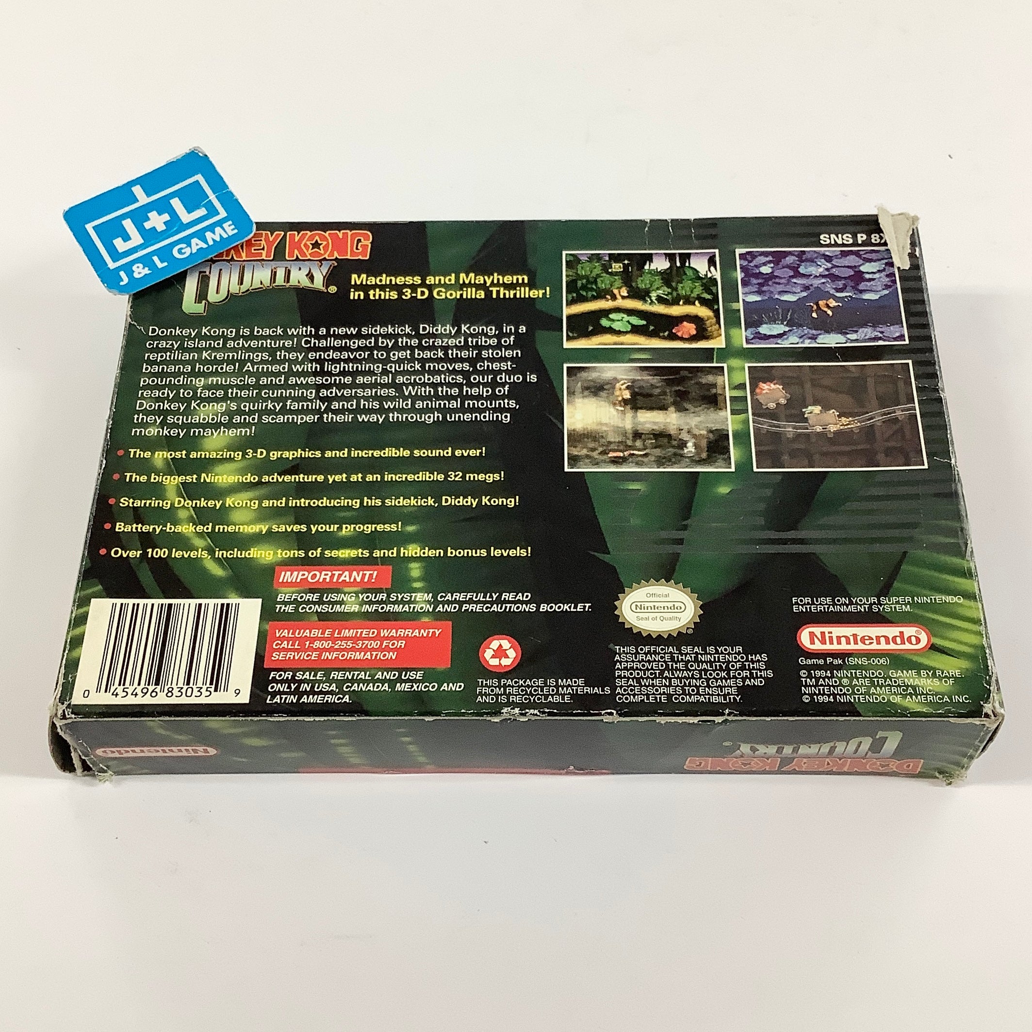 Donkey Kong Country - (SNES) Super Nintendo [Pre-Owned] Video Games Nintendo