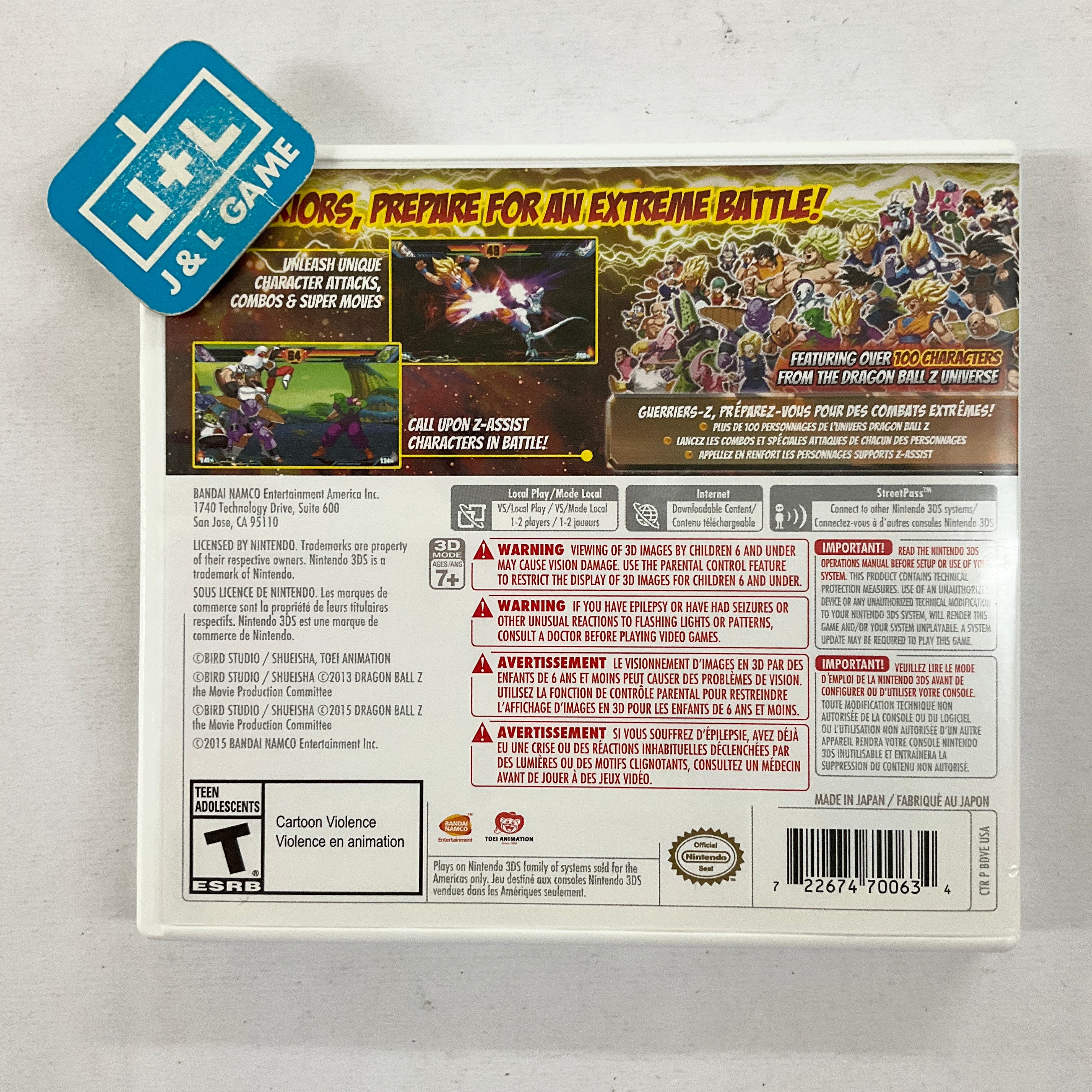Dragon Ball Z: Extreme Butoden - Nintendo 3DS [Pre-Owned] Video Games Bandai Namco Games   