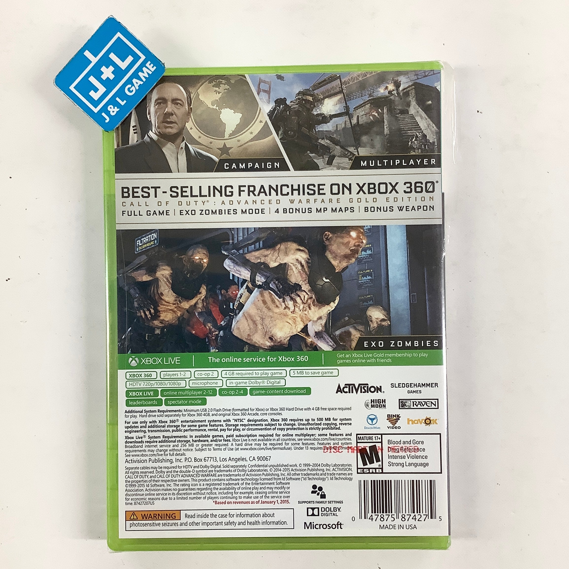 Call of Duty: Advanced Warfare (Gold Edition) - Xbox 360 Video Games ACTIVISION