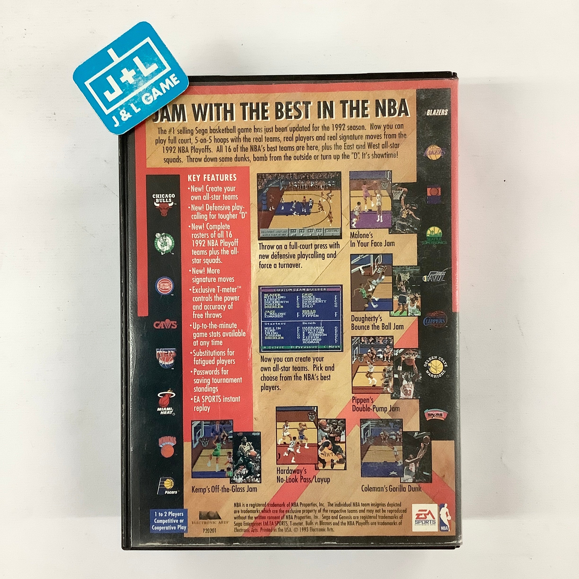 Bulls versus Blazers and the NBA Playoffs - SEGA Genesis [Pre-Owned] Video Games EA Sports   