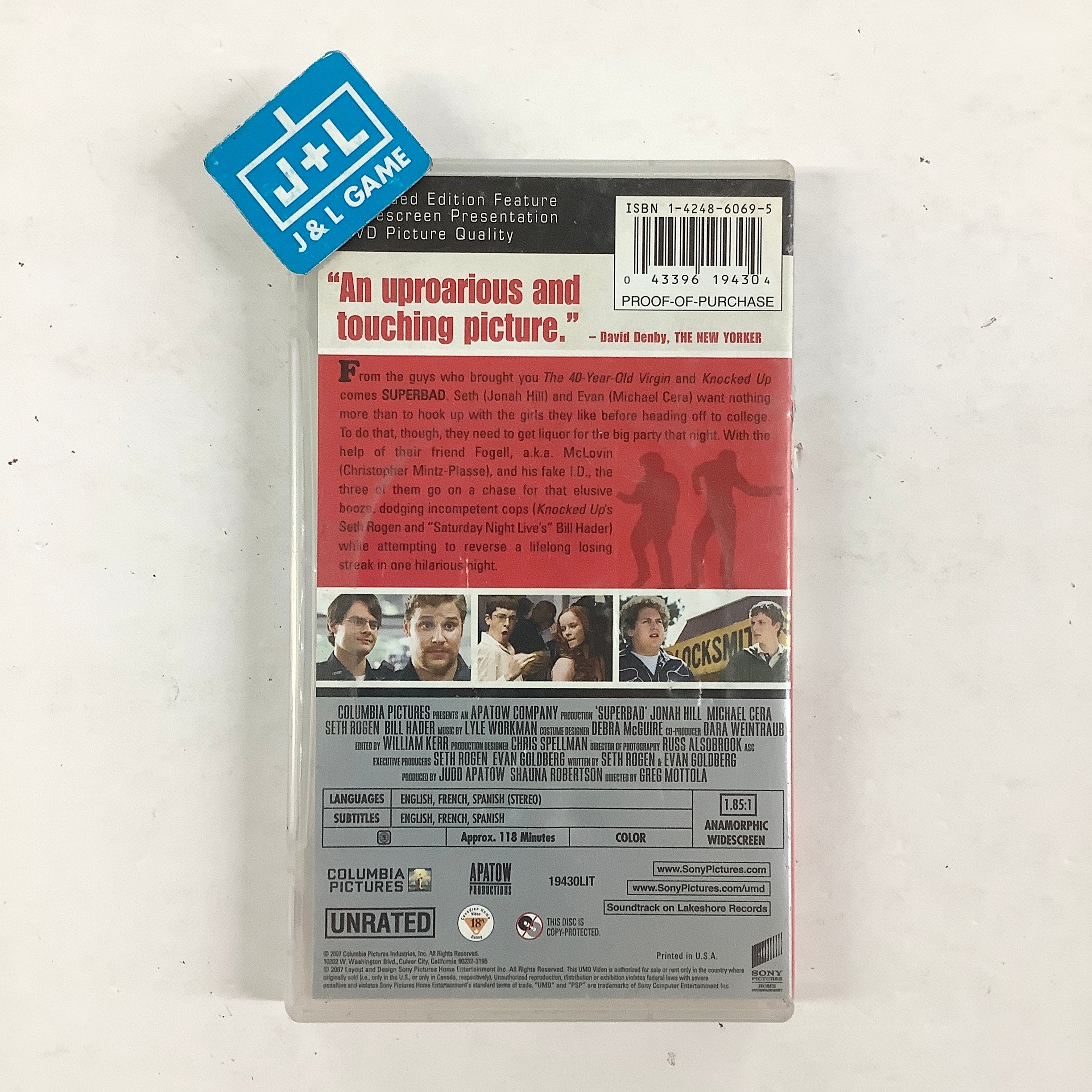 Superbad (Unrated Extended Edition) - PSP UMD Video [Pre-Owned] Home Sony Pictures