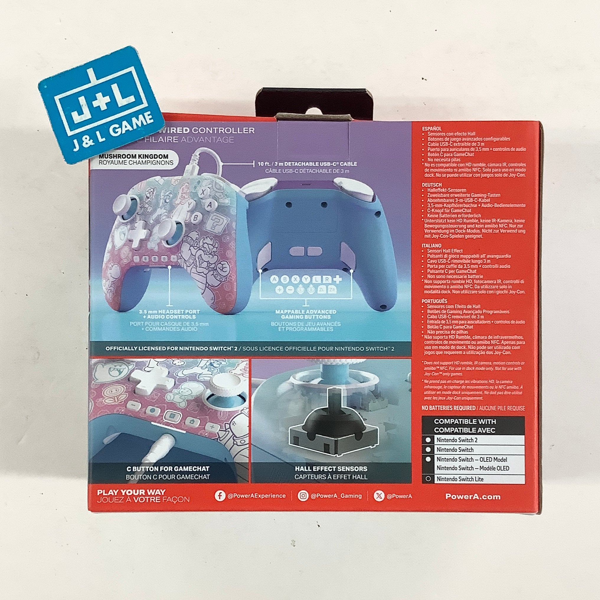 PowerA Advantage Wired Controller (Mushroom Kingdom) - (NS2) Nintendo Switch 2 ACCESSORIES PowerA
