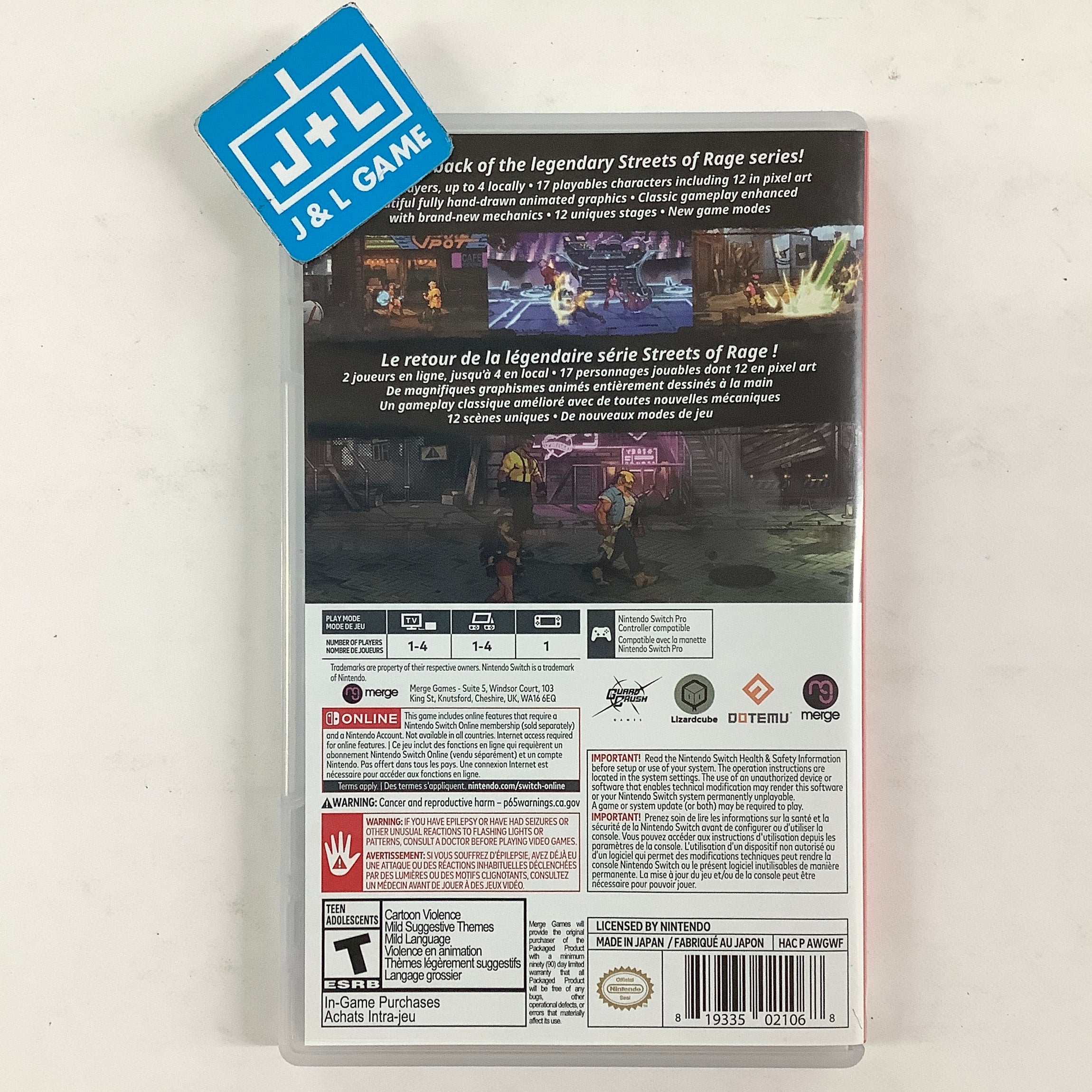 Streets of Rage 4 Anniversary Edition - (NSW) Nintendo Switch [Pre-Owned] Video Games Merge Games