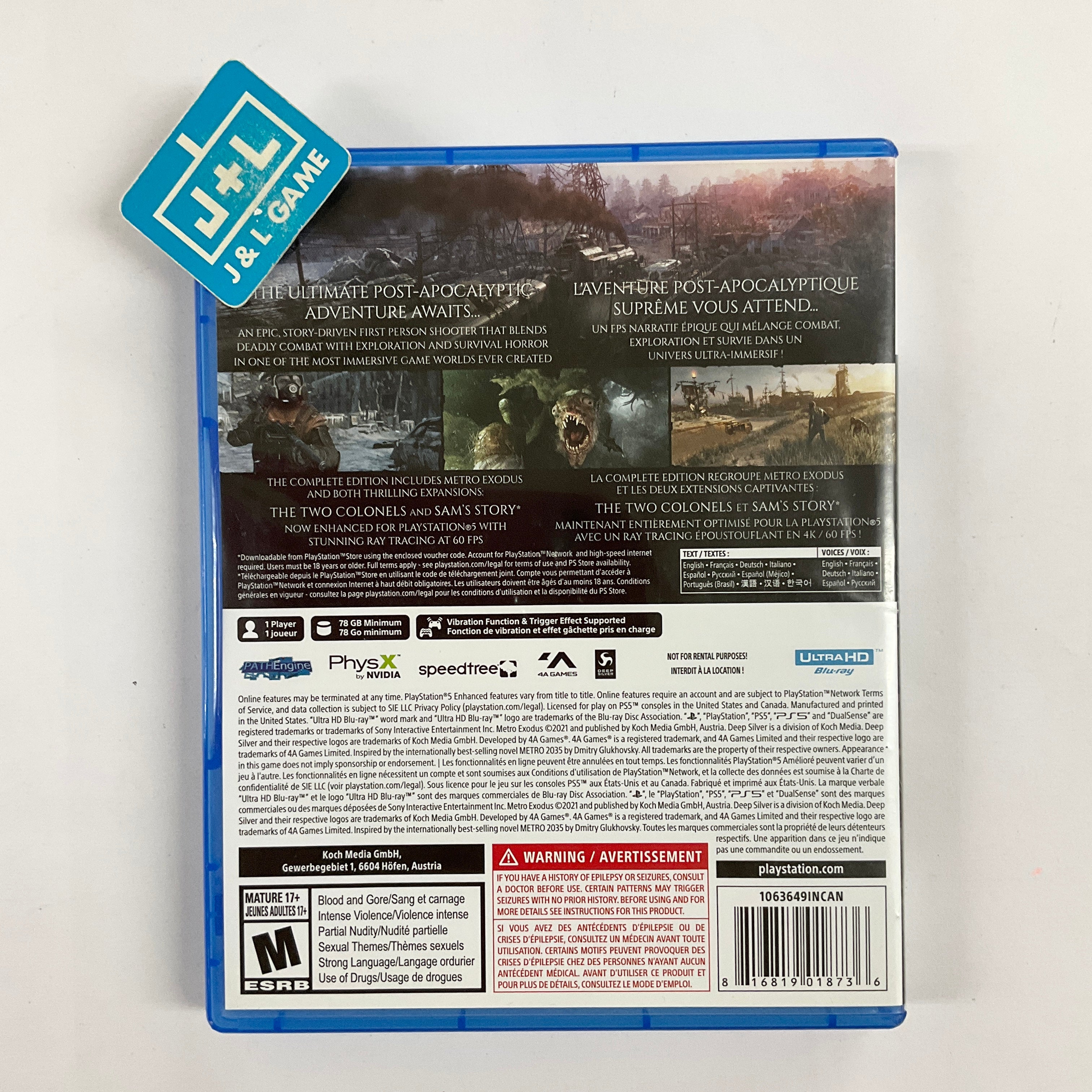 Metro Exodus: Complete Edition - (PS5) PlayStation 5 [Pre-Owned] Video Games Deep Silver   