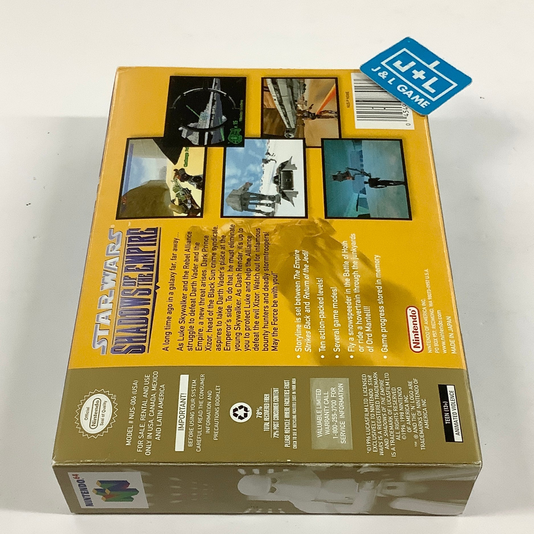 Star Wars: Shadows of the Empire (Player's Choice) - (N64) Nintendo 64 [Pre-Owned] Video Games Nintendo