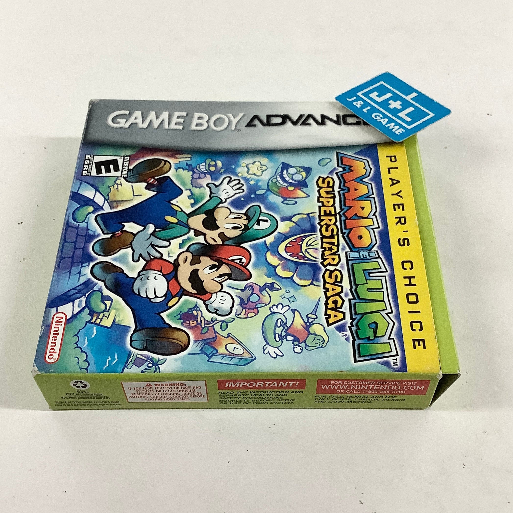 Mario & Luigi: Superstar Saga (Player's Choice) - (GBA) Game Boy Advance [Pre-Owned] Video Games Nintendo