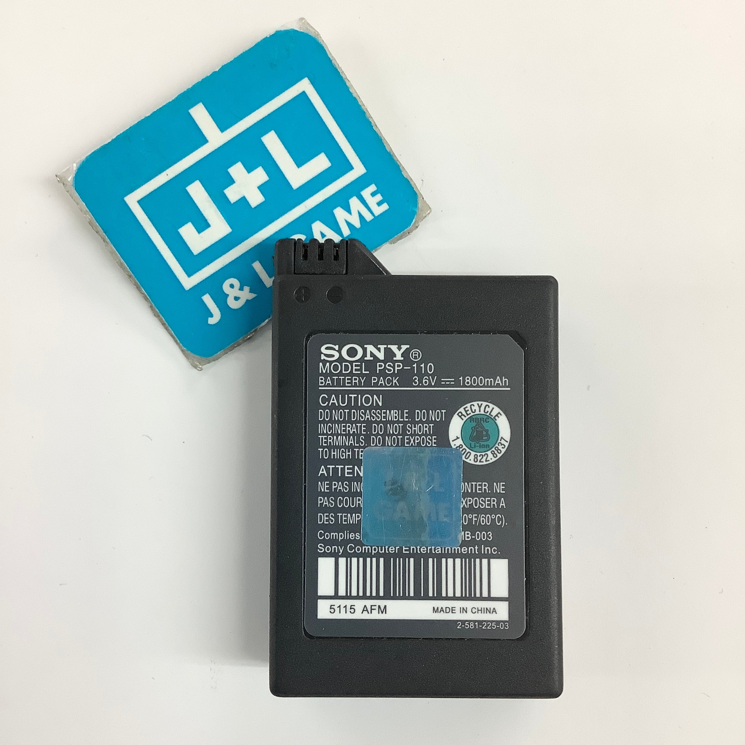 PSP-110 Battery Pack for PSP 1000 (3.6V / 1800mAh) - Sony PSP Accessories SONY
