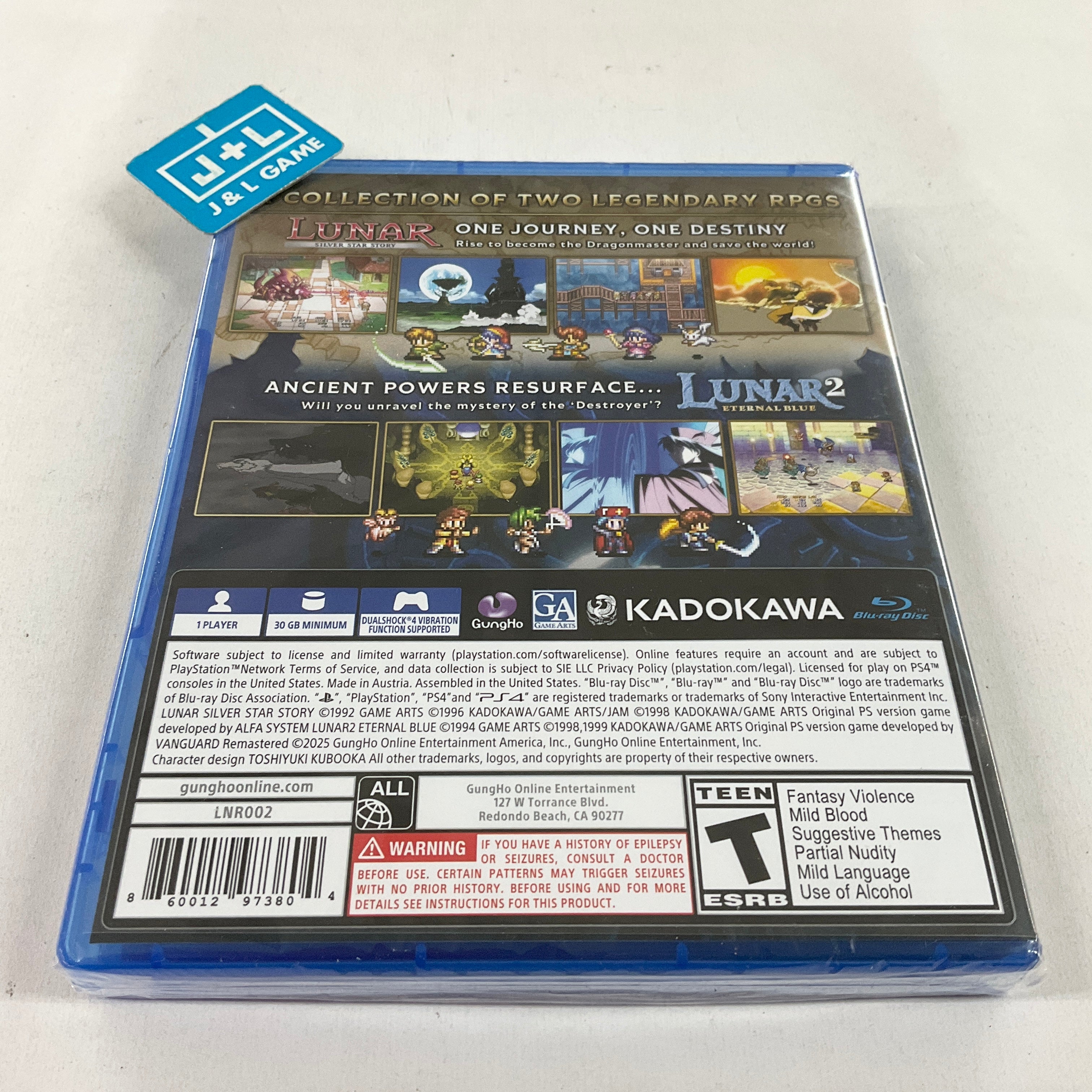 LUNAR Remastered Collection - (PS4) PlayStation 4 Video Games GungHo Online Entertainment, Inc.