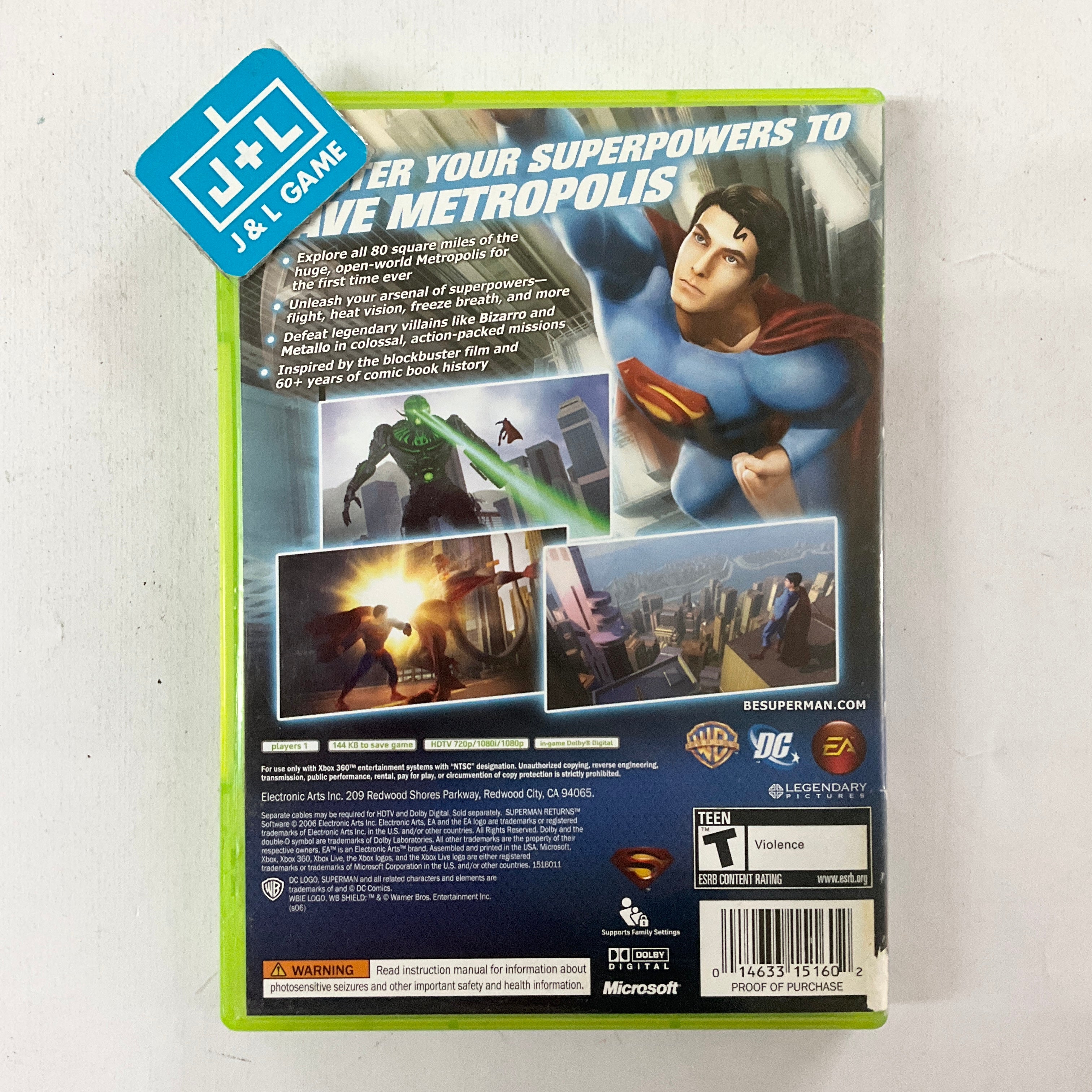 Superman Returns - Xbox 360 [Pre-Owned] | J&L Game
