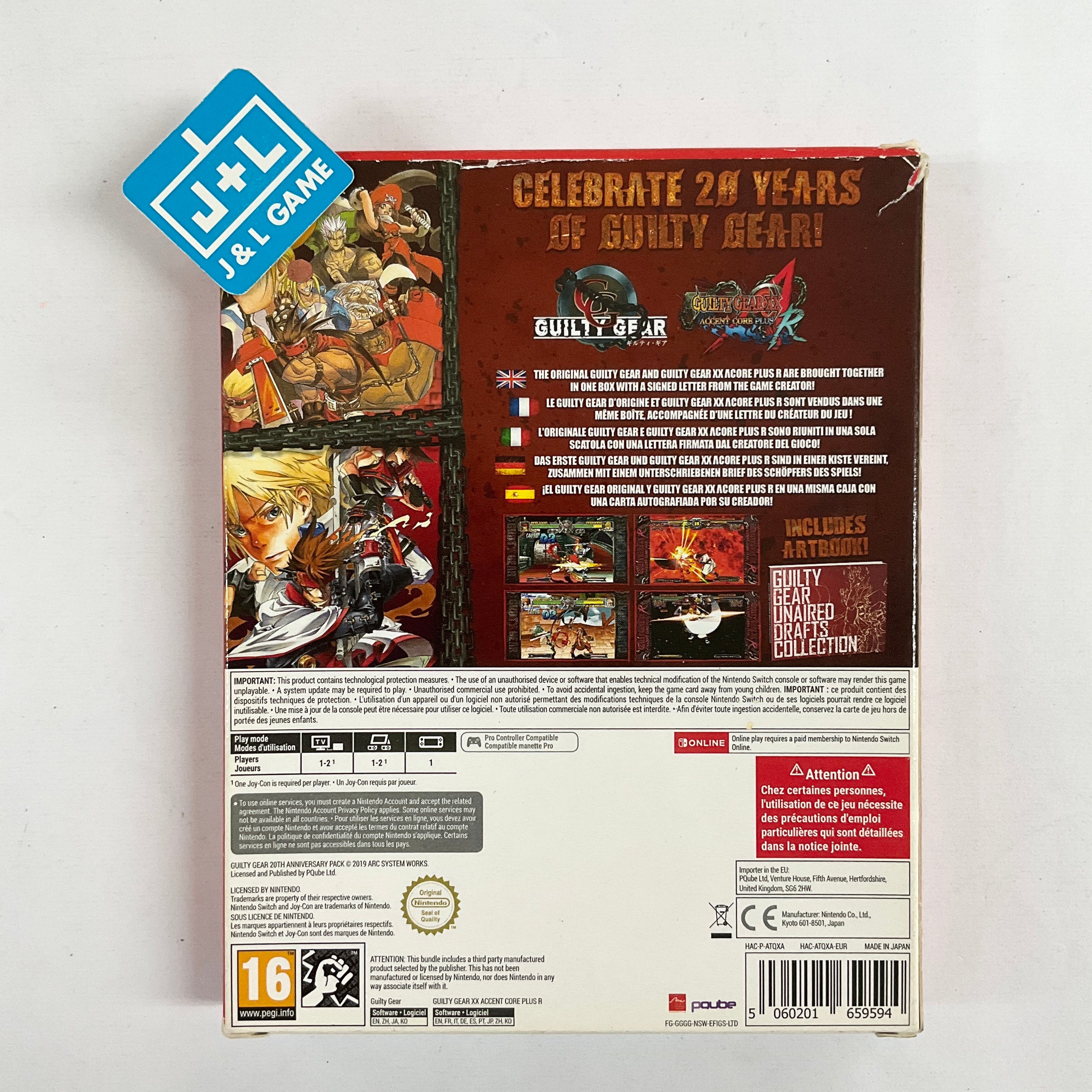Guilty Gear 20th Anniversary Edition - (NSW) Nintendo Switch [Pre-Owned] (European Import) Video Games pqube   