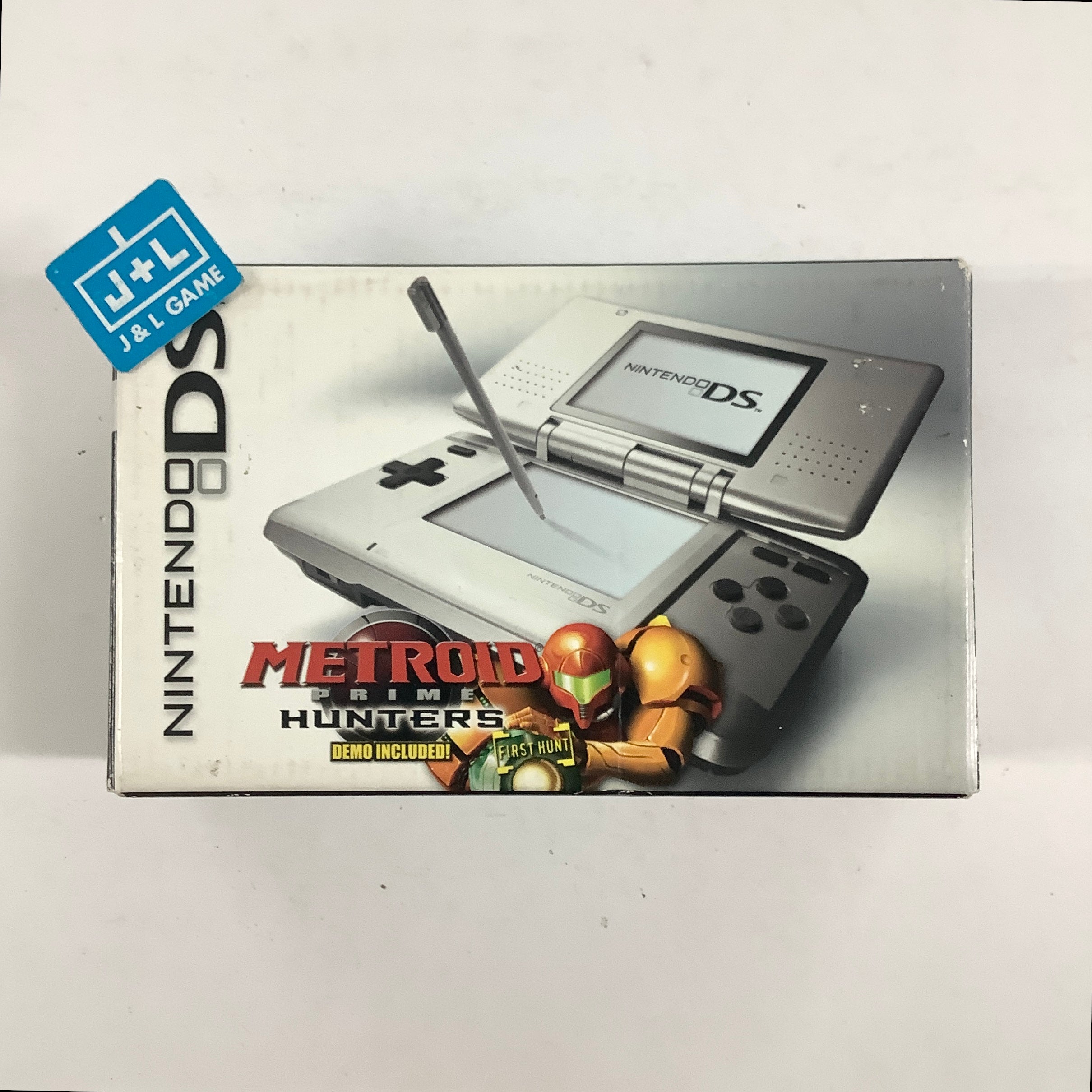 Nintendo DS Console (Platinum Silver with Metroid Prime Hunters Demo) - (NDS) Nintendo DS [Pre-Owned] Consoles Nintendo