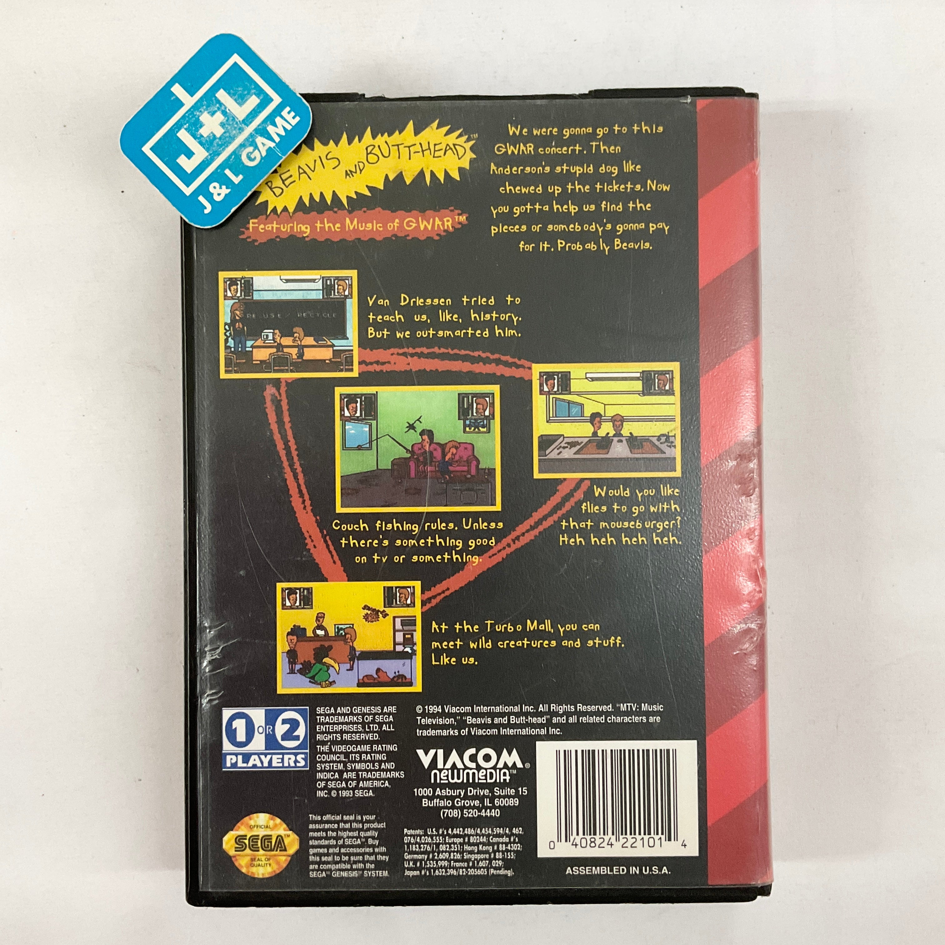 MTV's Beavis and Butt-head - (SG) SEGA Genesis [Pre-Owned] Video Games Viacom New Media   