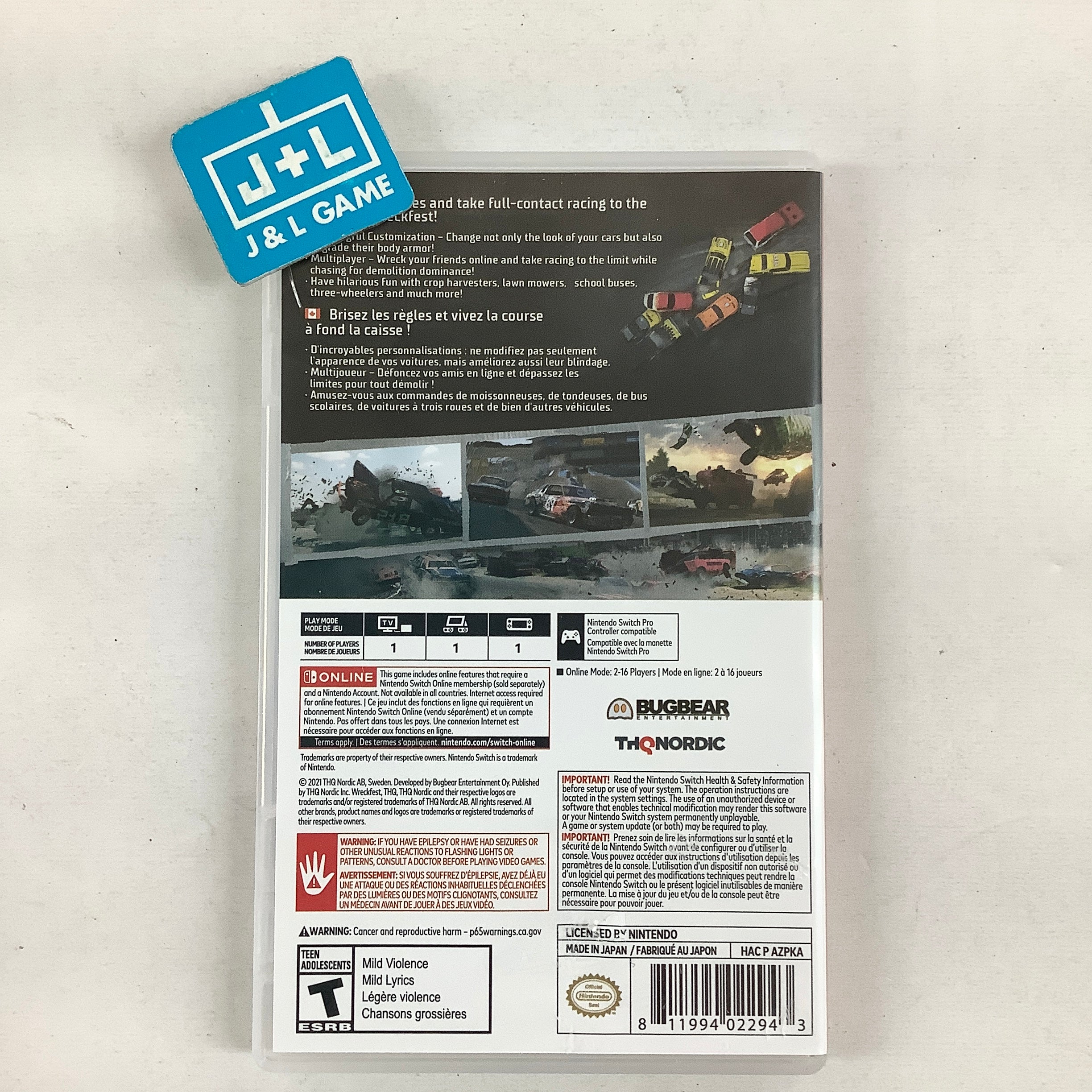 Wreckfest - (NSW) Nintendo Switch [Pre-Owned] Video Games THQ Nordic