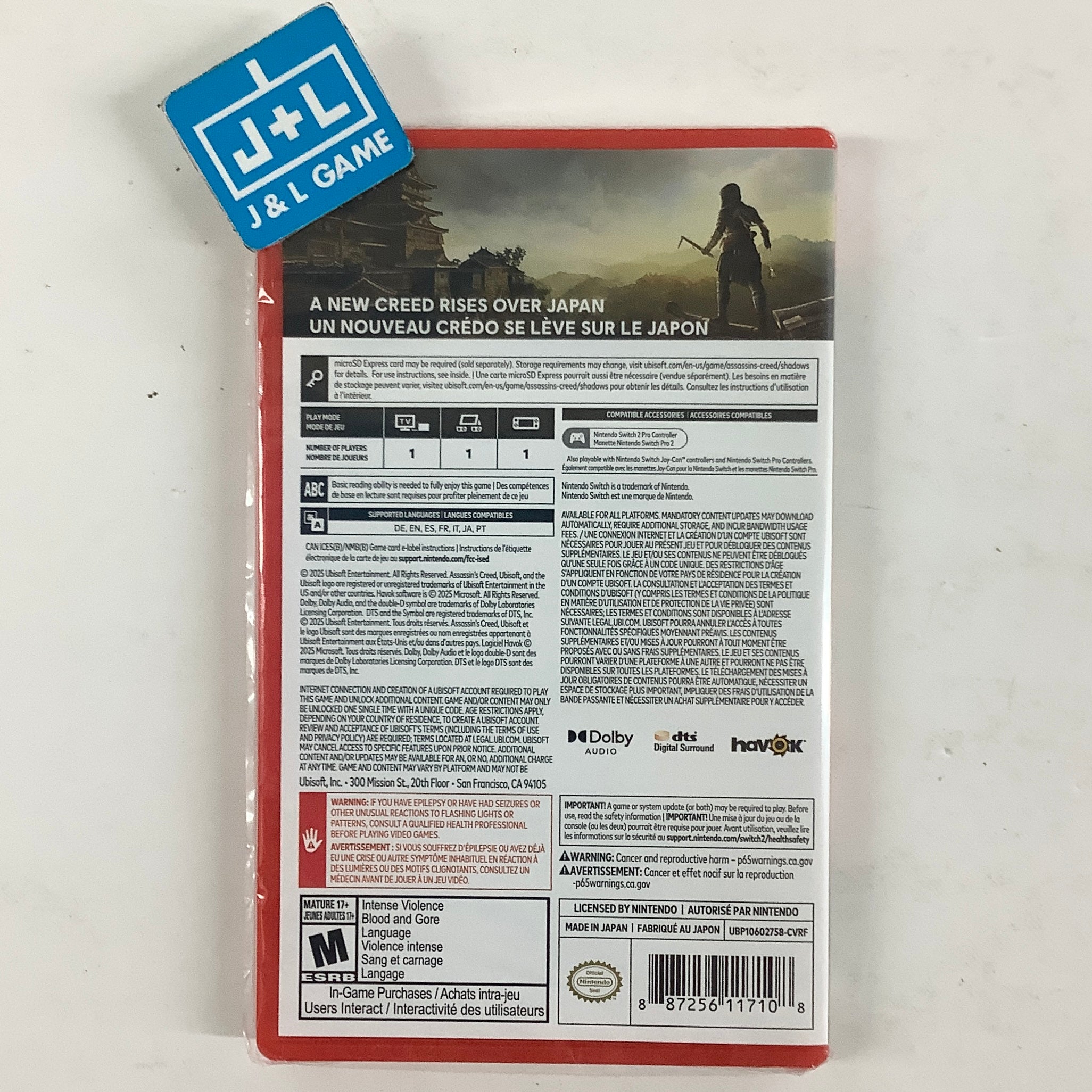 Assassin’s Creed Shadows - (NS2) Nintendo Switch 2 Video Games Ubisoft