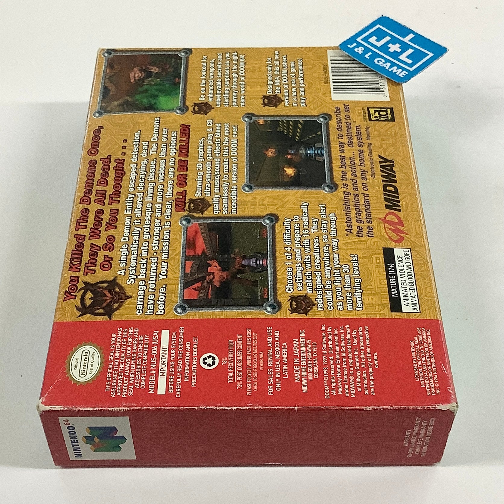 DOOM 64 - (N64) Nintendo 64 [Pre-Owned] Video Games Midway