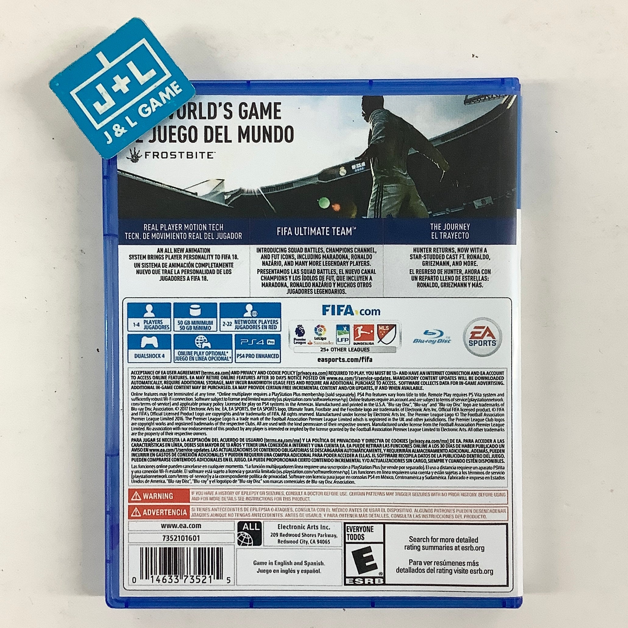 FIFA 18 - (PS4) PlayStation 4 [Pre-Owned] Video Games Electronic Arts