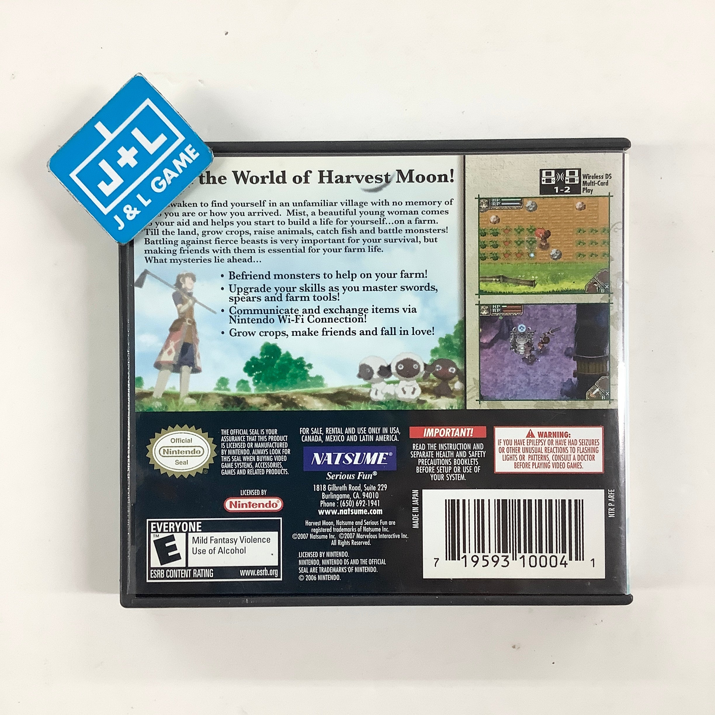 Rune Factory: A Fantasy Harvest Moon - (NDS) Nintendo DS [Pre-Owned] Video Games Natsume