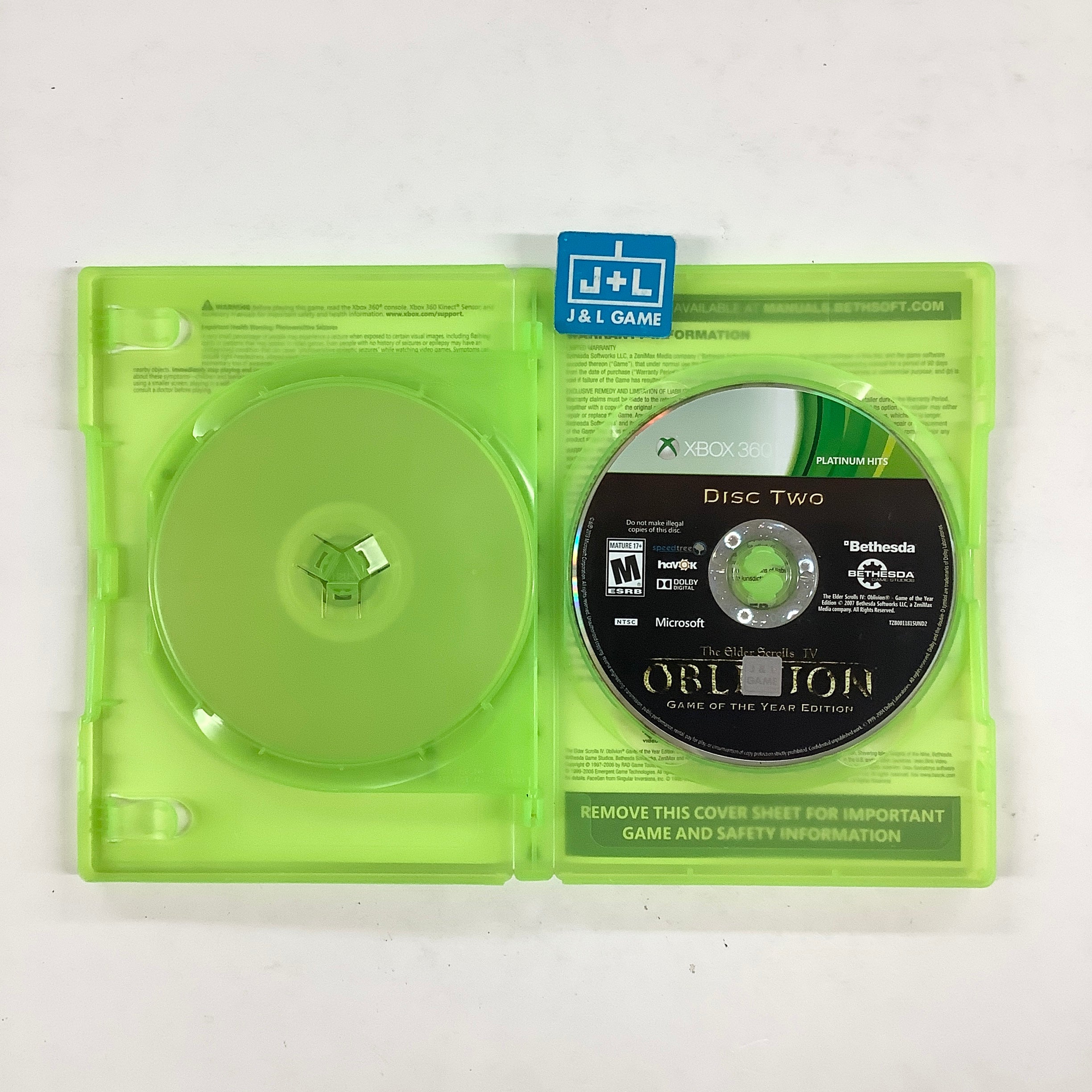 The Elder Scrolls IV: Oblivion - Game of the Year Edition (Greatest Hits) - (XB1) Xbox One & Xbox 360 [Pre-Owned] Video Games Rockstar Games