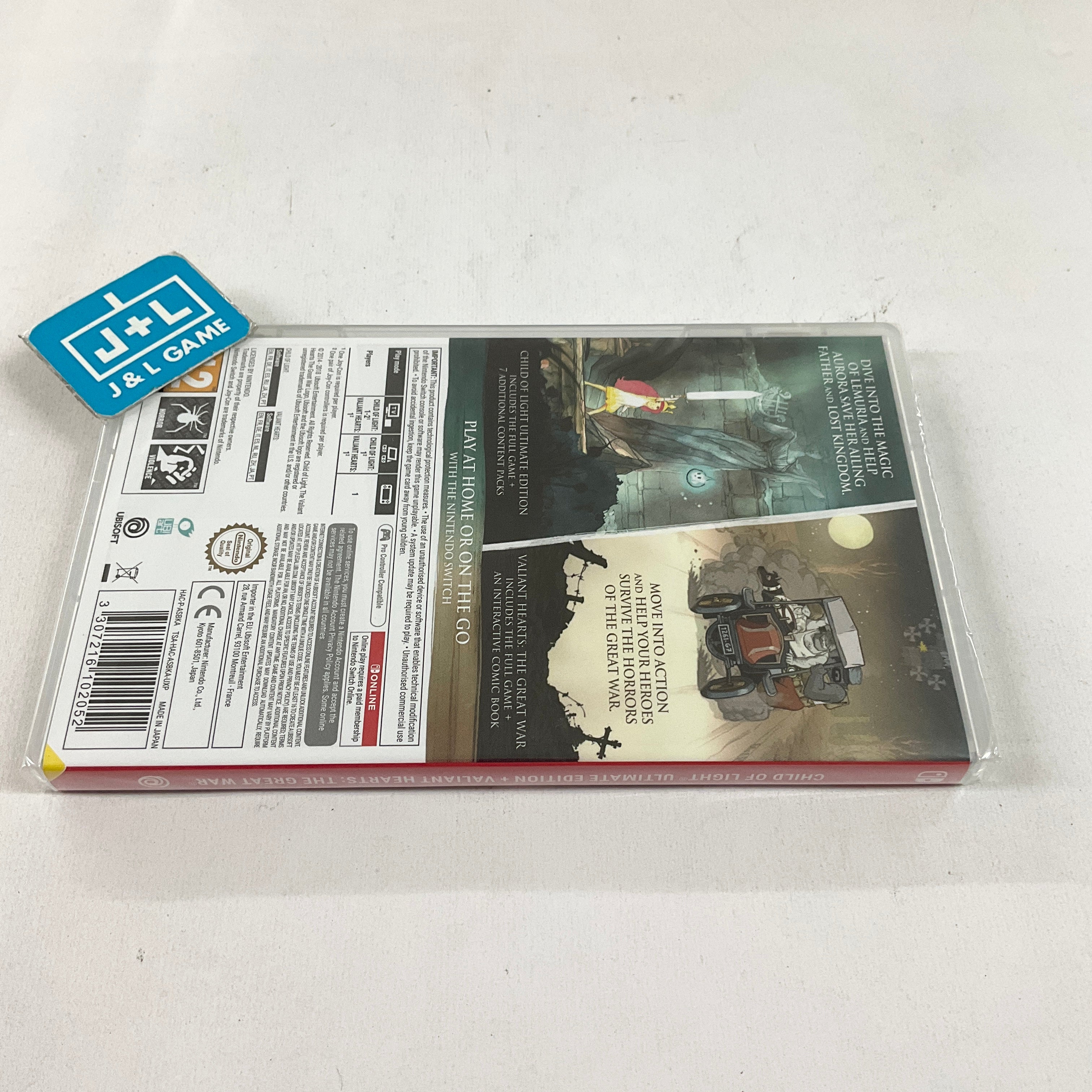 Child of Light Ultimate Edition + Valiant Hearts: The Great War - (NSW) Nintendo Switch (European Import) Video Games Ubisoft