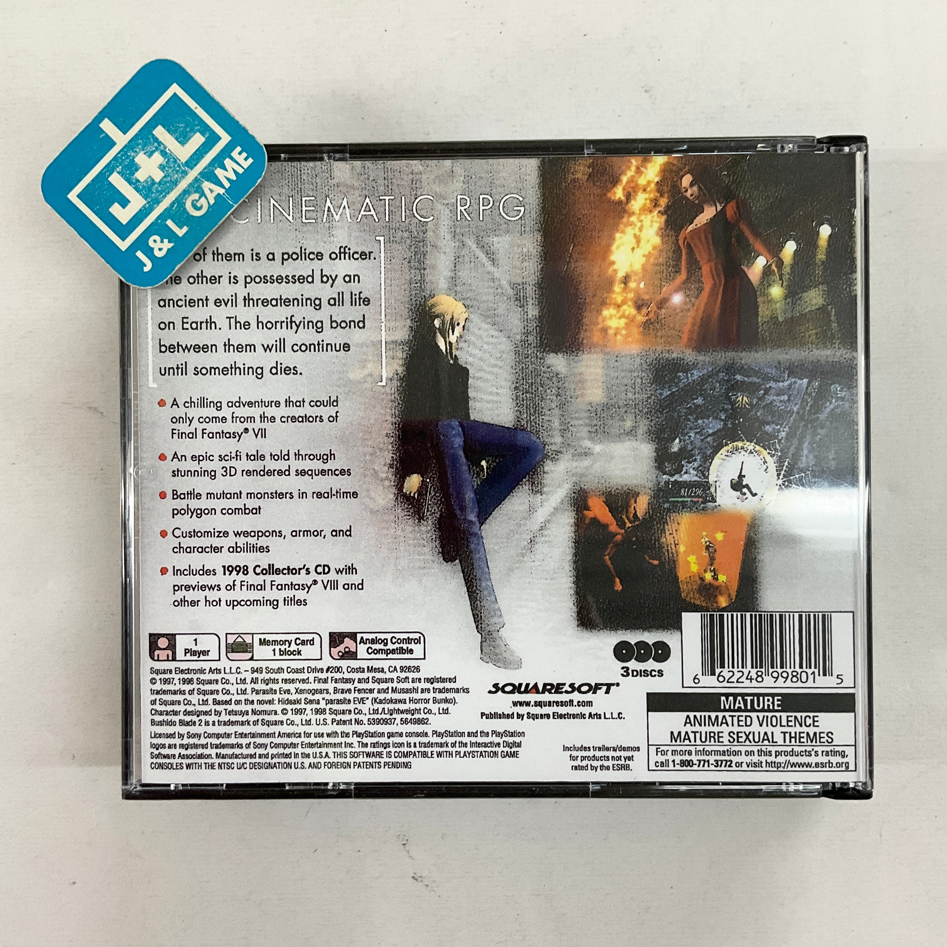 Parasite Eve - (PS1) PlayStation 1 [Pre-Owned] Video Games Square EA   