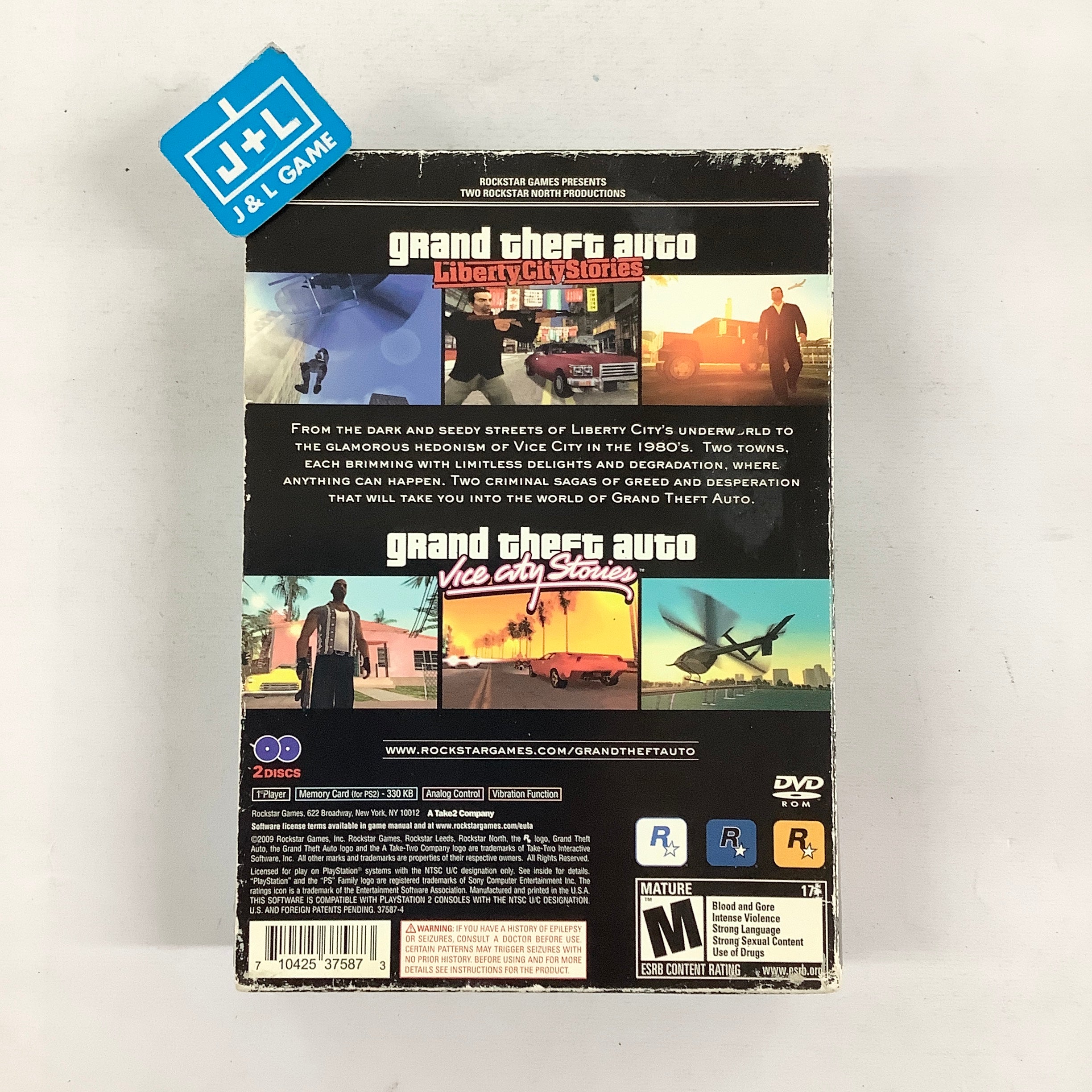 Grand Theft Auto: Liberty City Stories / Vice City Stories - (PS2) PlayStation 2 [Pre-Owned] Video Games Take-Two Interactive