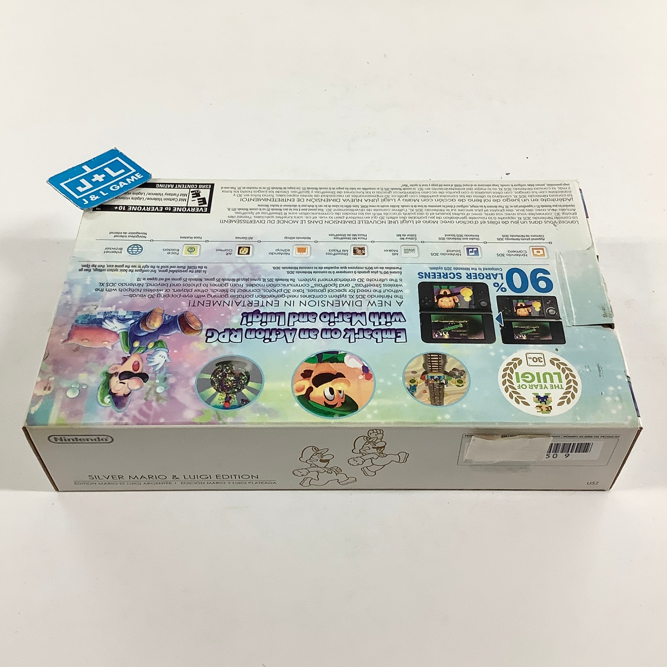 Nintendo 3DS XL ConsoleL (Silver Mario & Luigi) - Nintendo 3DS [Pre-Owned] Consoles Nintendo