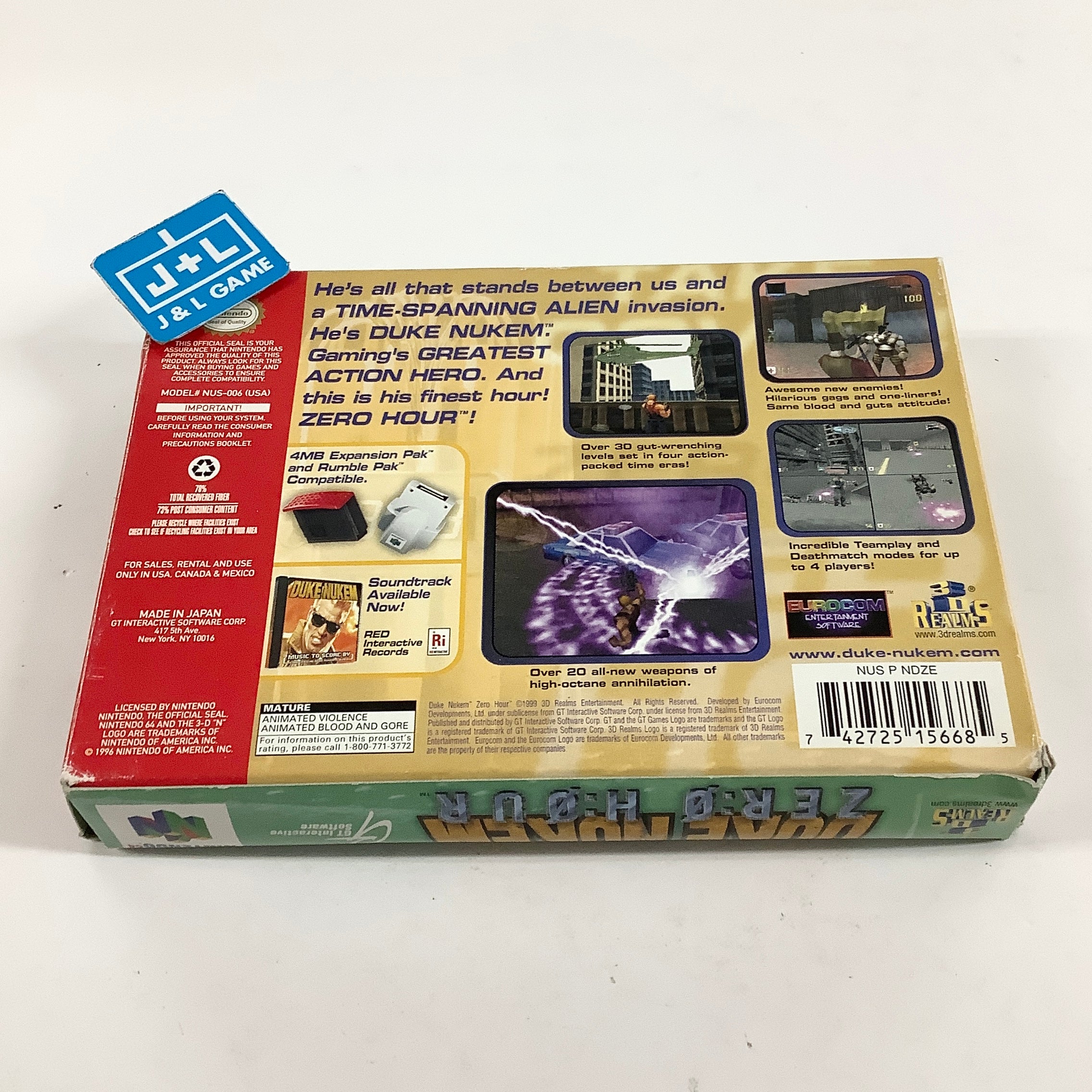 Duke Nukem: Zero Hour - (N64) Nintendo 64 [Pre-Owned]