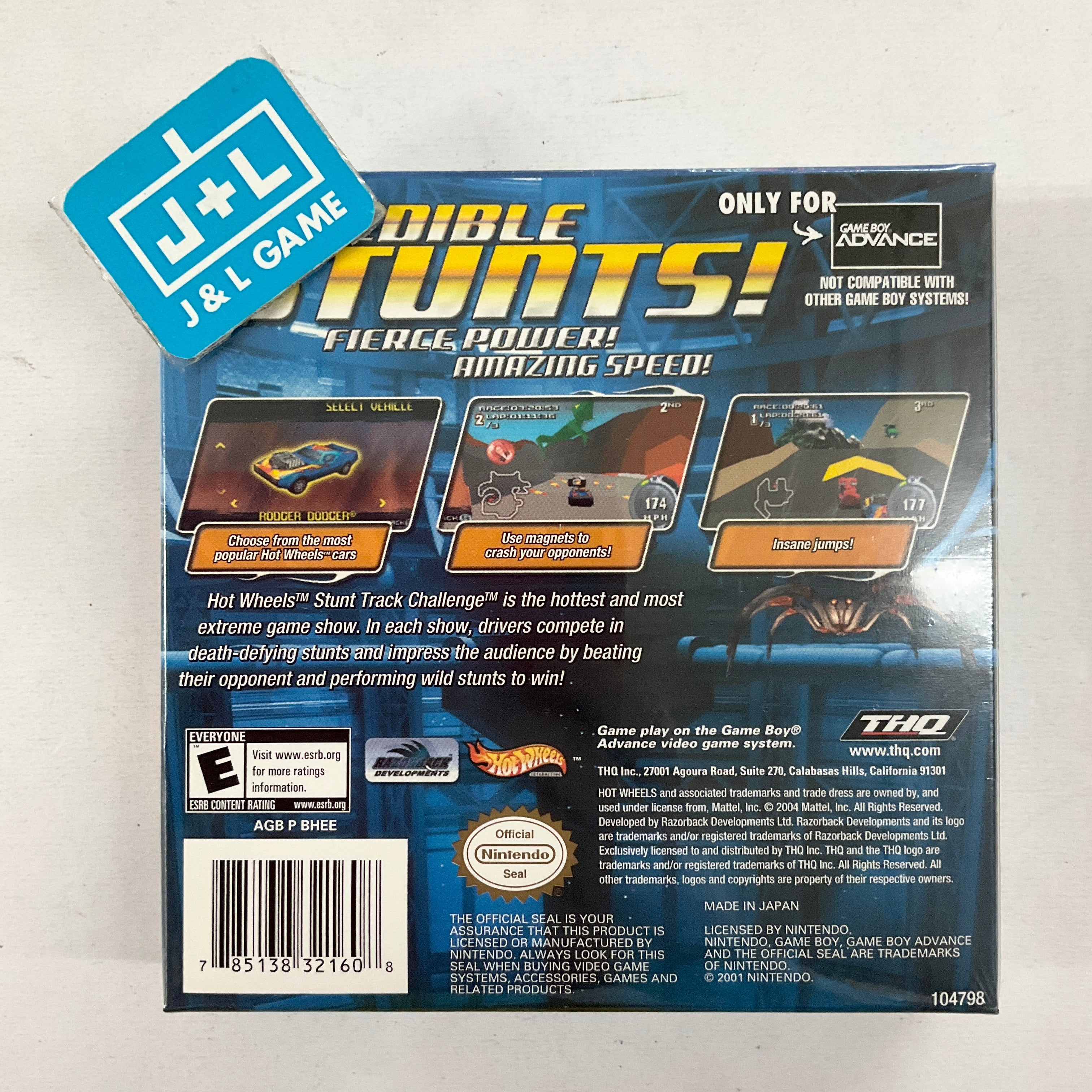 Hot Wheels: Stunt Track Challenge - (GBA) Game Boy Advance Video Games THQ   