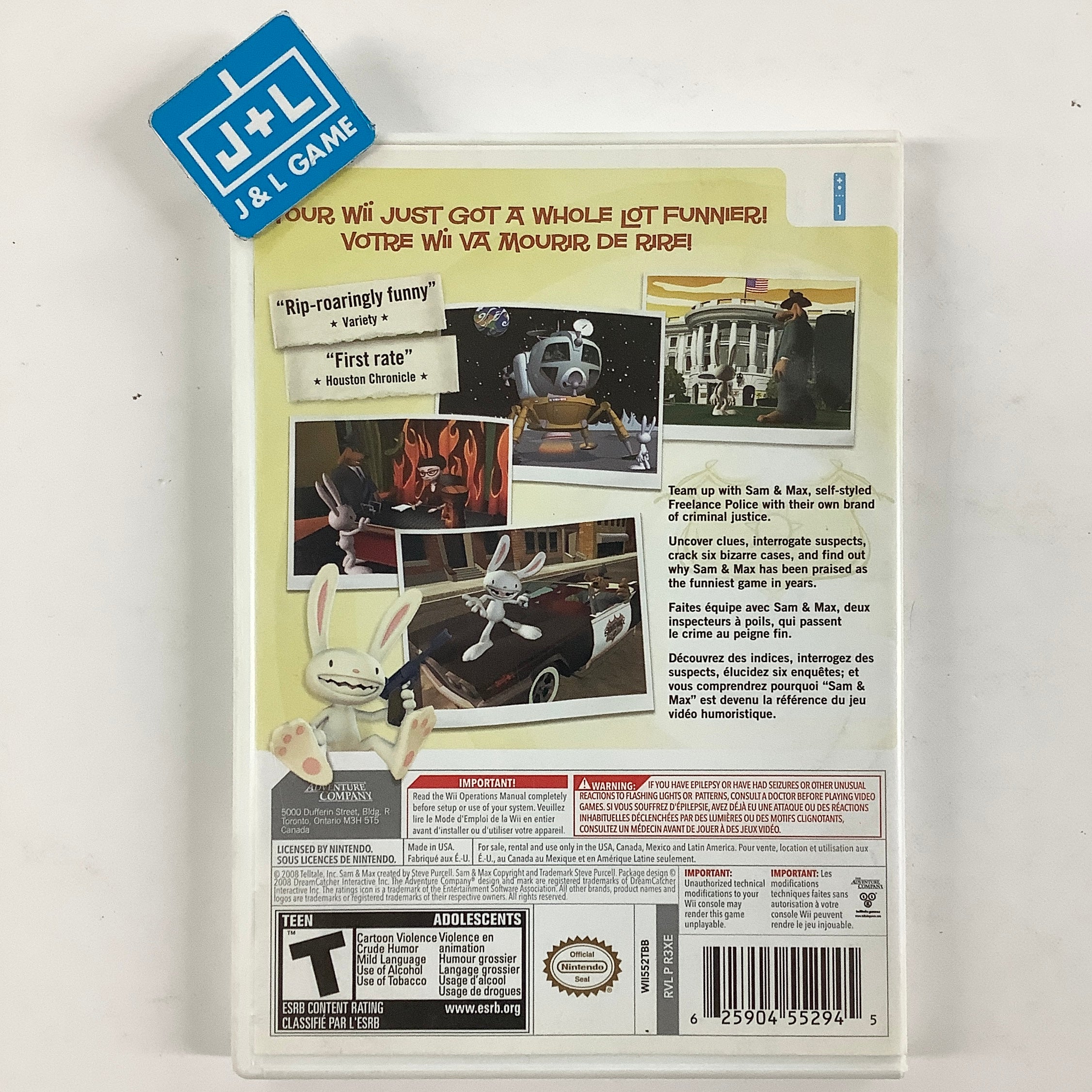 Sam & Max: Season One - Nintendo Wii [Pre-Owned] Video Games Telltale Games