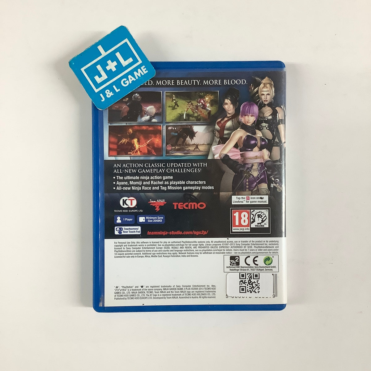 Ninja Gaiden Sigma 2 Plus - (PSV) PlayStation Vita [Pre-Owned] (European Import) Video Games Tecmo Koei