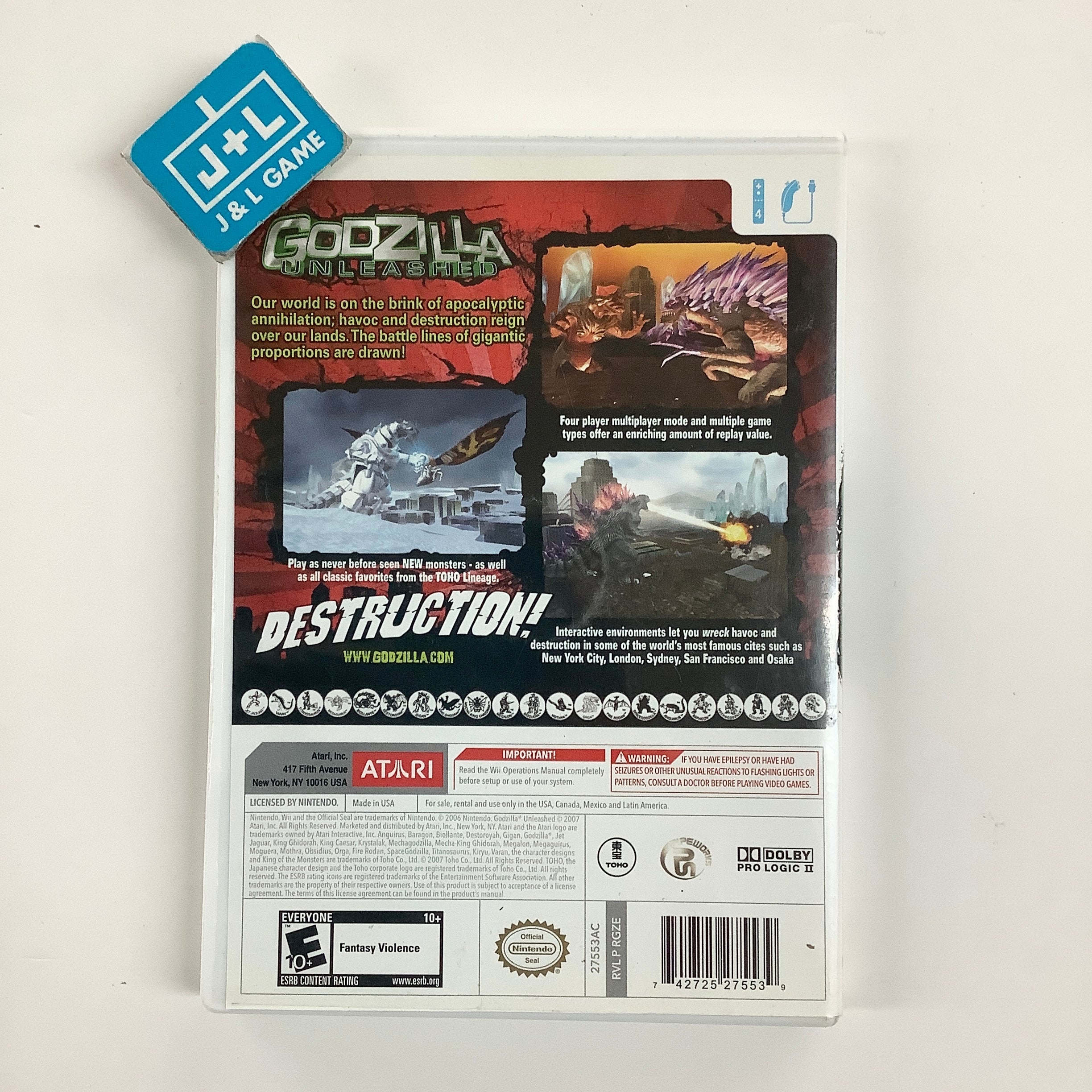 Godzilla Unleashed - Nintendo Wii [Pre-Owned] Video Games Atari