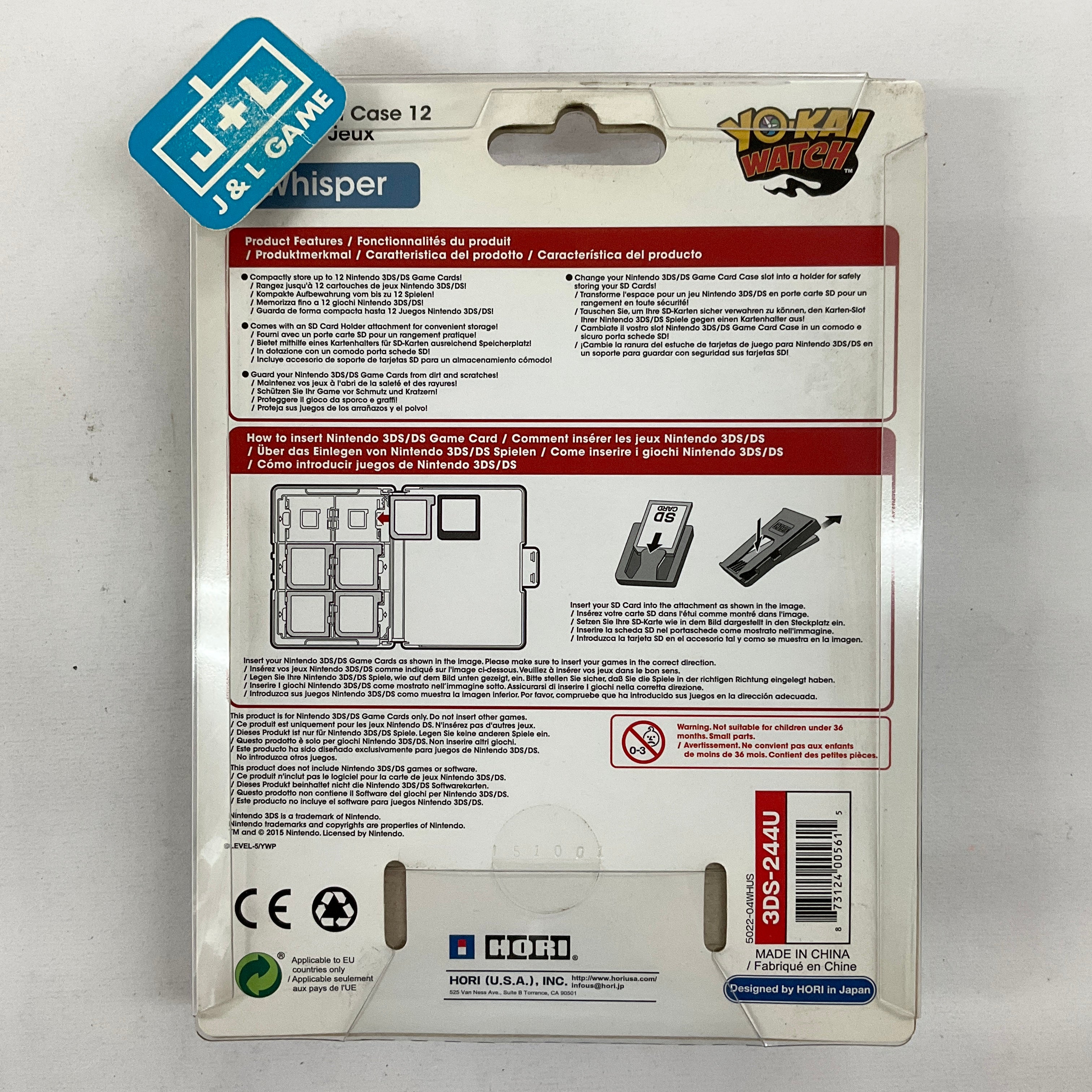 HORI Game Card Case 12 (Yo-Kai Watch Whisper) - Nintendo 3DS Accessories HORI   