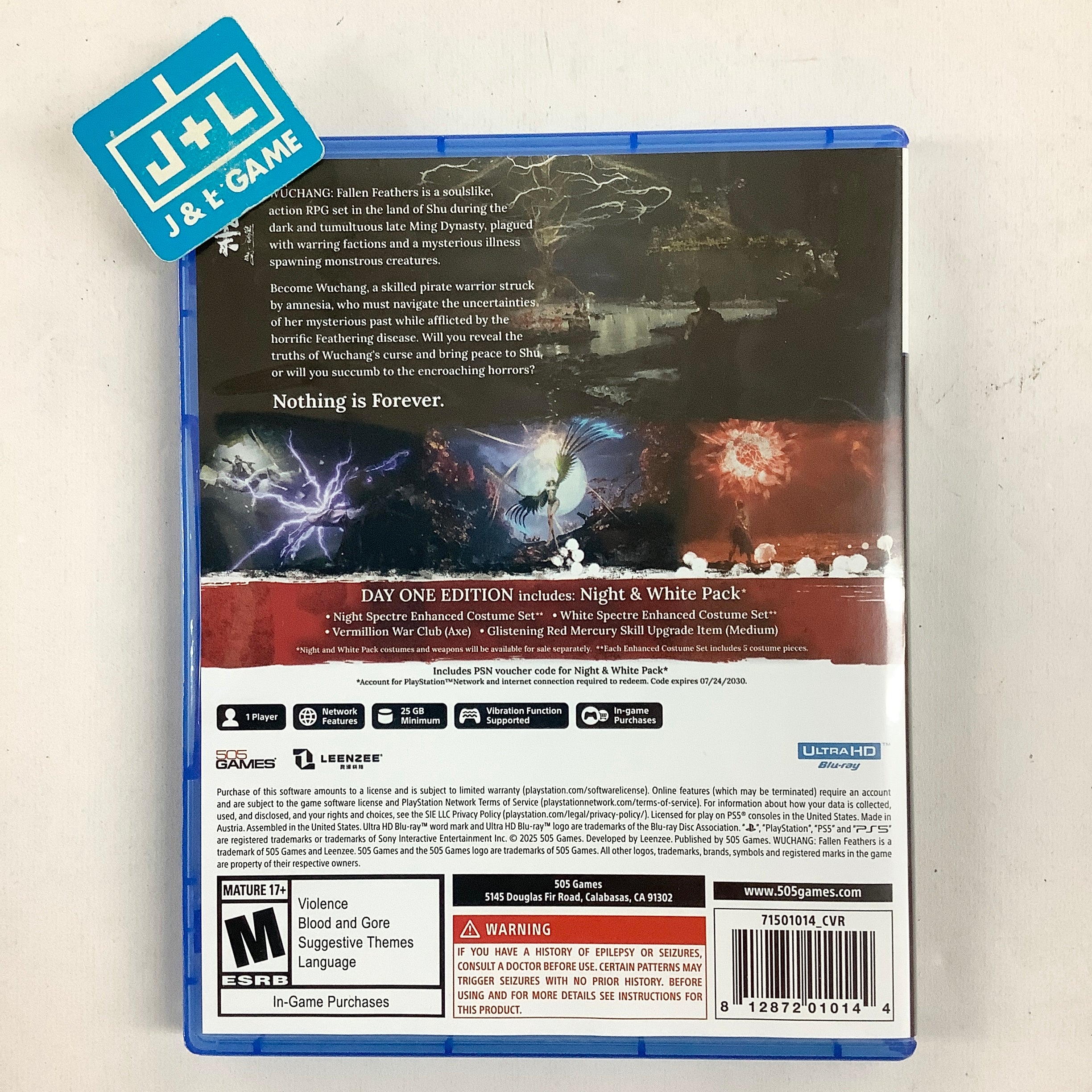 WUCHANG: Fallen Feathers (Day 1 Edition) - (PS5) PlayStation 5 [Pre-Owned] Video Games 505 Games