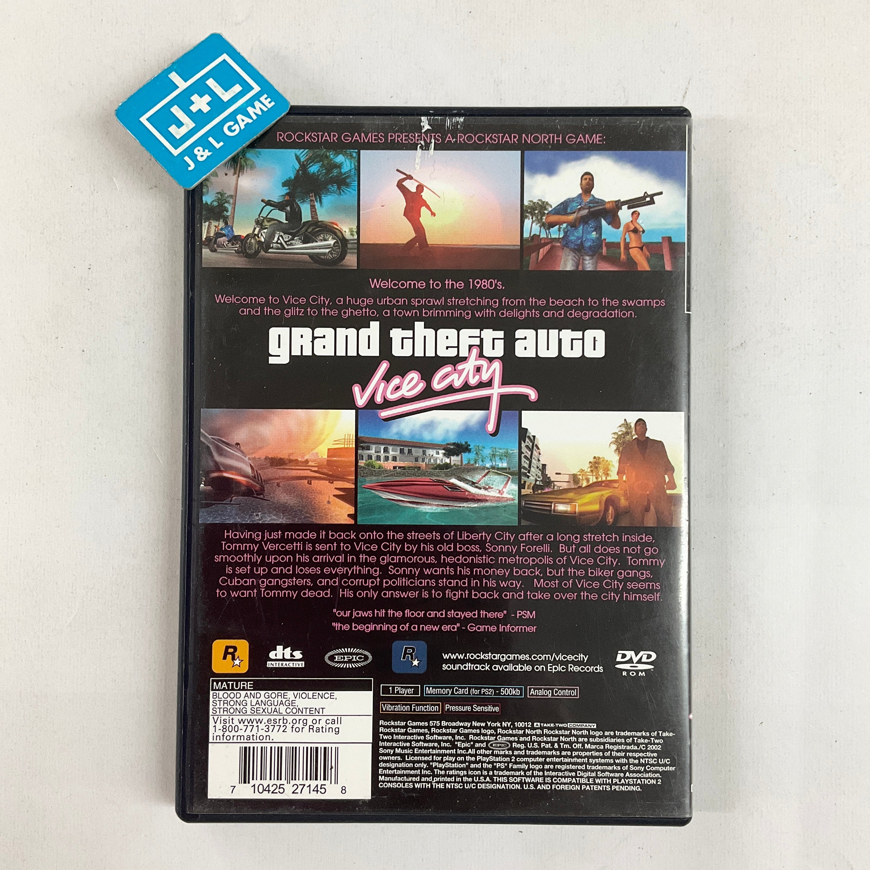 Grand Theft Auto: Vice City - (PS2) PlayStation 2 [Pre-Owned] Video Games Rockstar Games