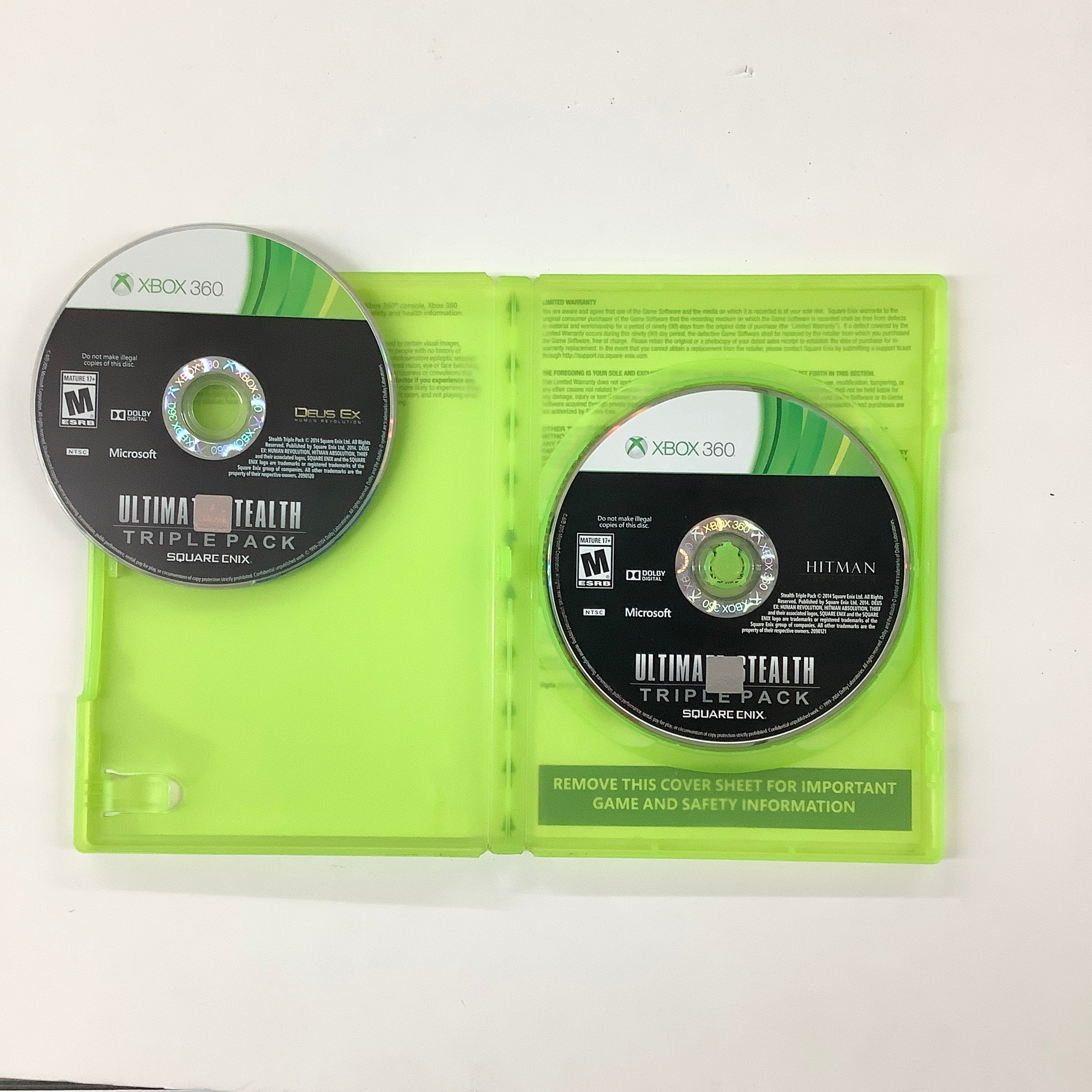 Ultimate Stealth Triple Pack (Thief, Hitman: Absolution, Deus Ex: Human Revolution) - Xbox 360 [Pre-Owned] Video Games Square Enix
