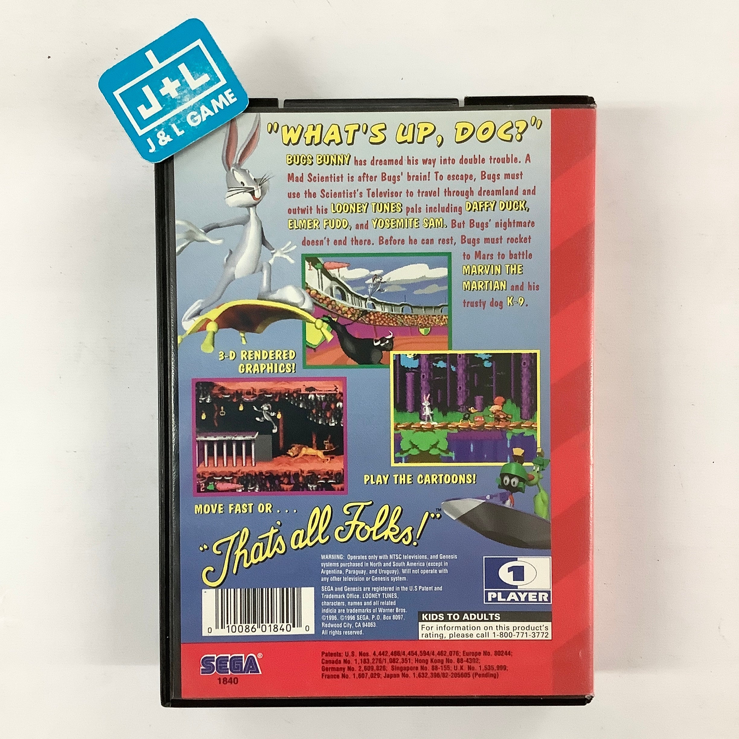 Bugs Bunny in Double Trouble - (SG) SEGA Genesis [Pre-Owned] Video Games Sega   