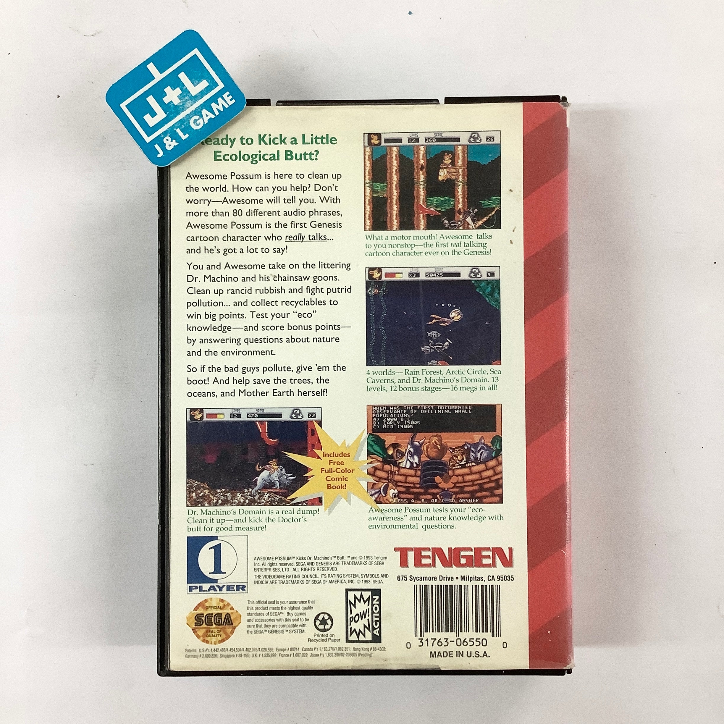 Awesome Possum - (SG) SEGA Genesis [Pre-Owned] Video Games Tengen   