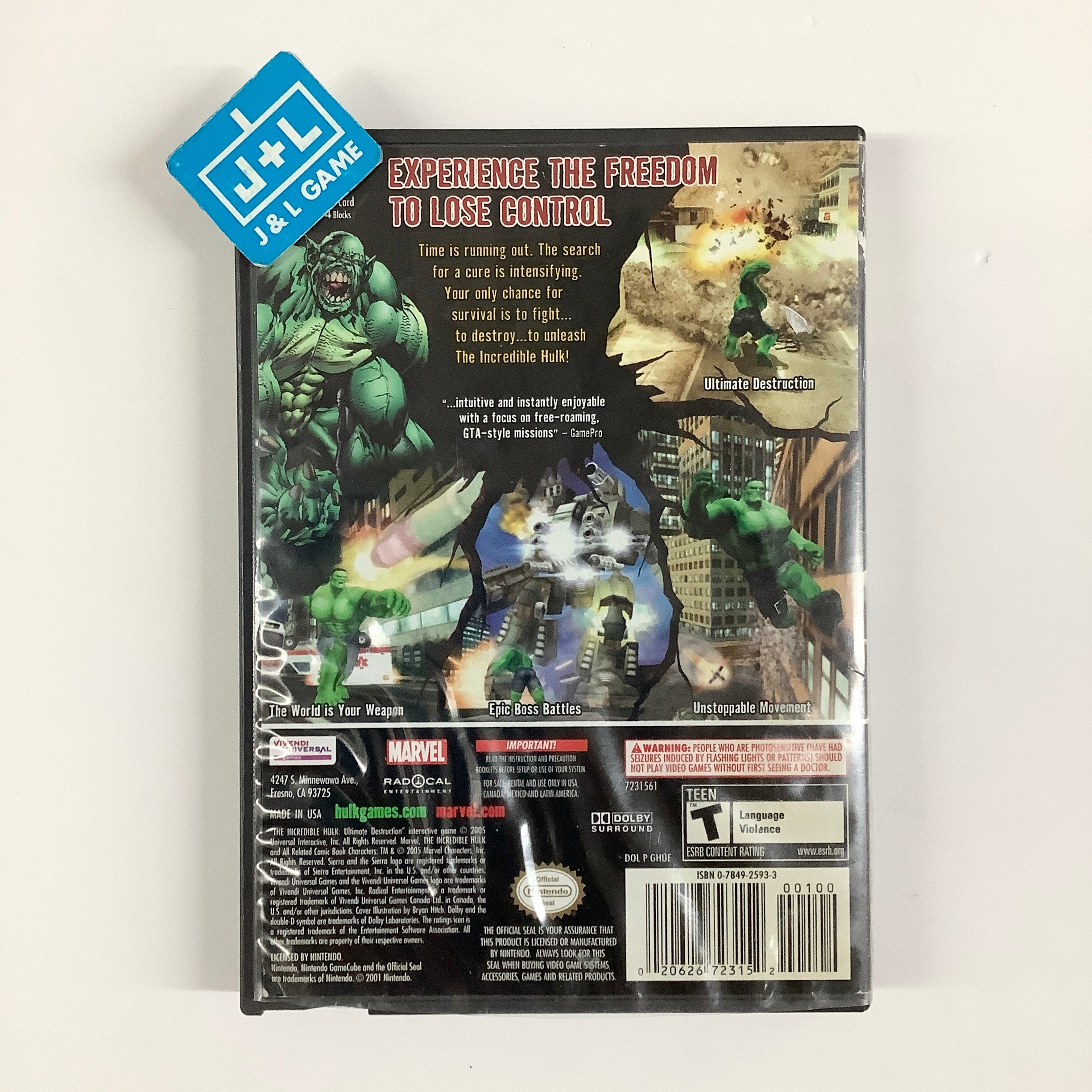 The Incredible Hulk: Ultimate Destruction - (GC) Nintendo GameCube [Pre-Owned]