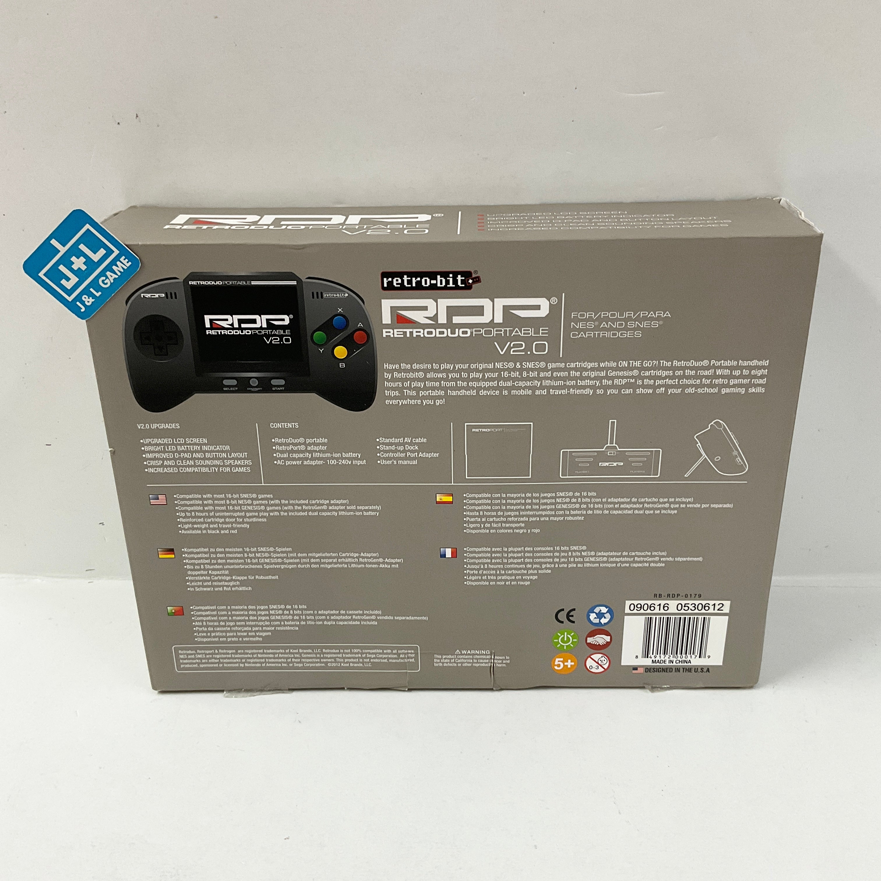 Retro-Bit RetroDuo Portable V2.0 Core Edition (Black) - (SNES) Super Nintendo & (NES) Nintendo Entertainment System [Pre-Owned] Consoles Hyperkin   